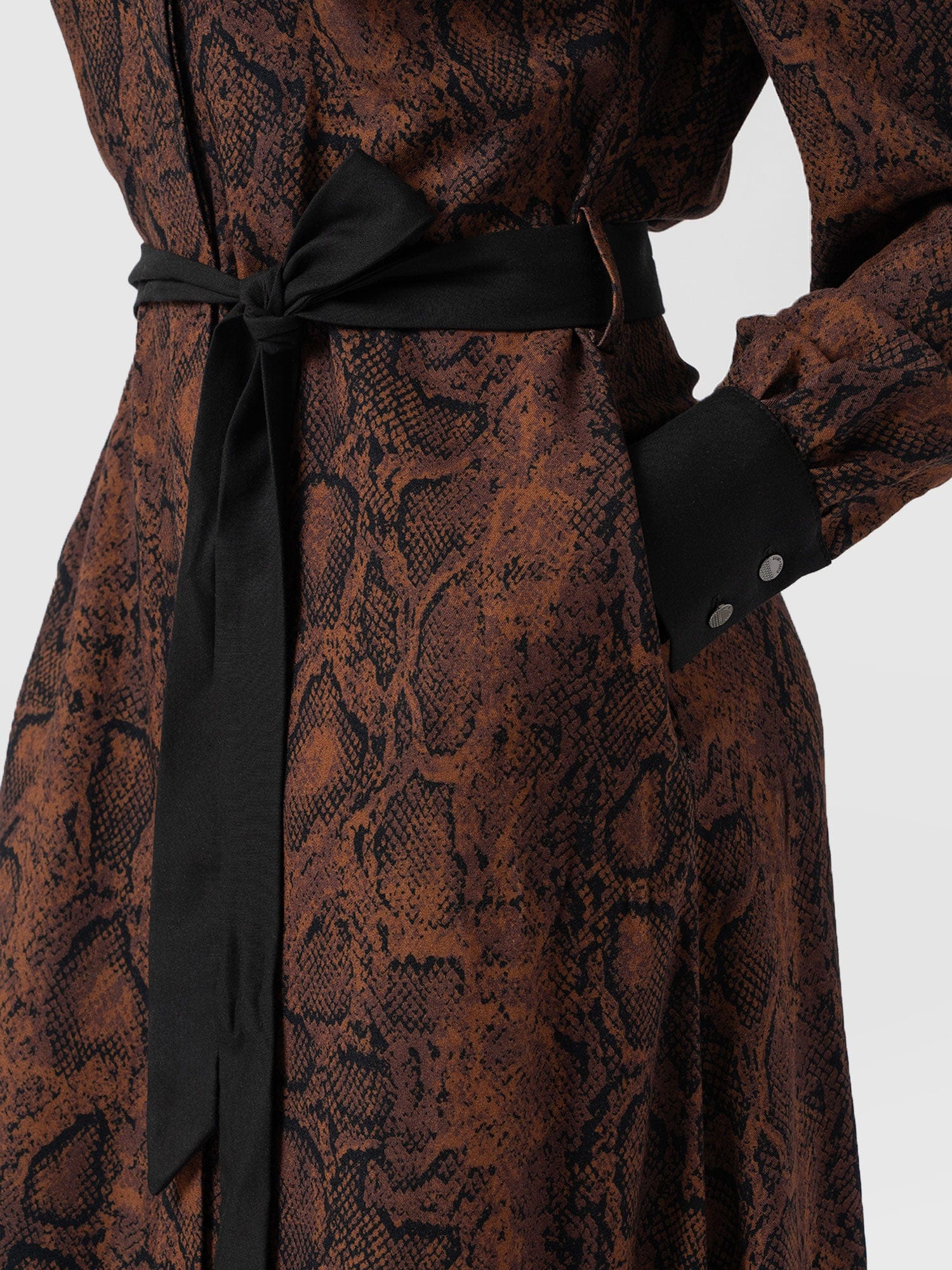 Jacqueline Shirt Dress - Brown Snake - Image 4
