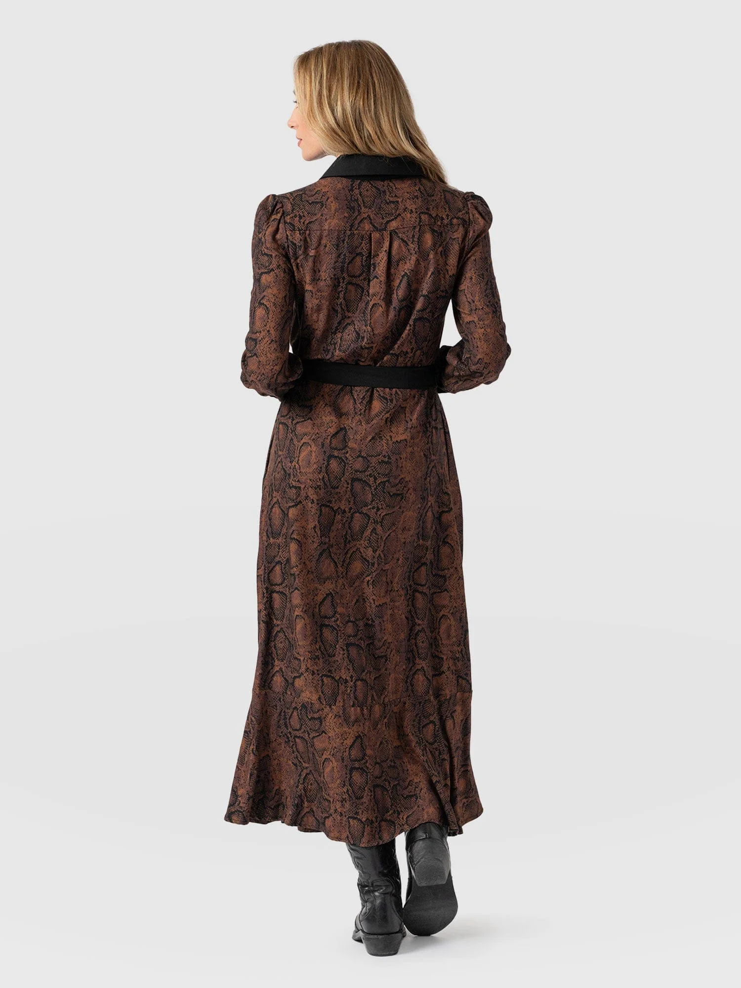 Jacqueline Shirt Dress - Brown Snake - Image 6