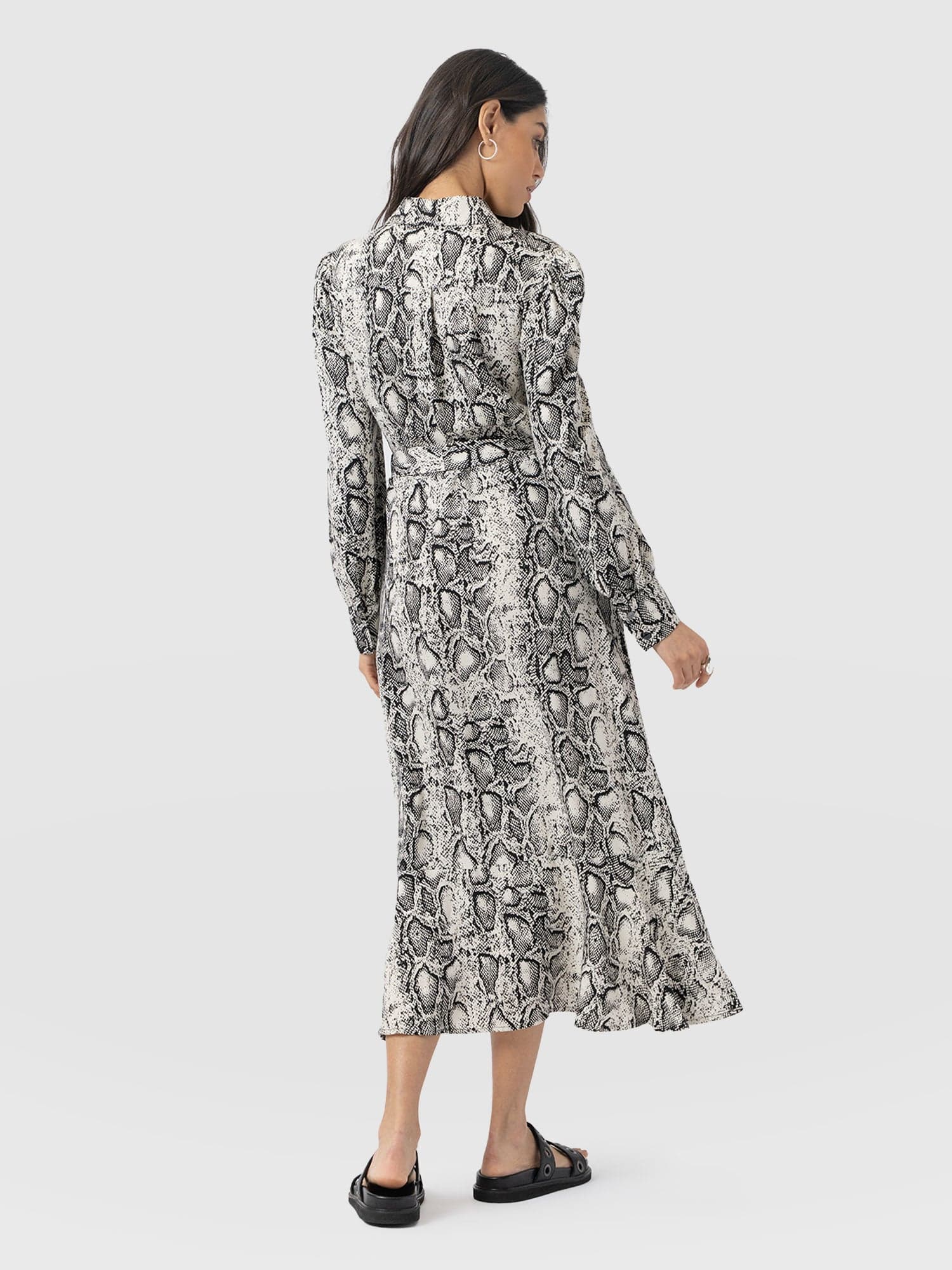 Jacqueline Shirt Dress - Cream Snake - Image 6