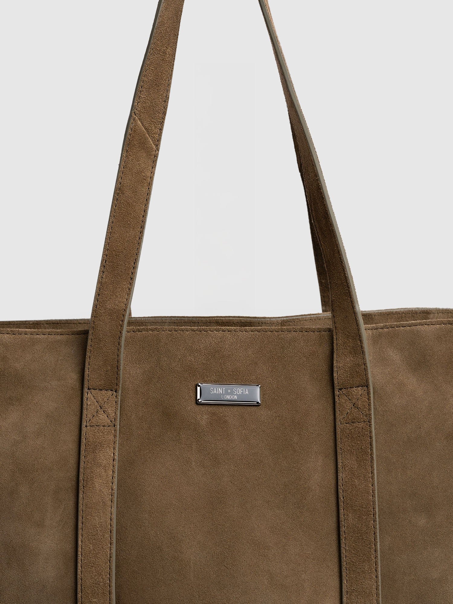Kara Shopper Bag - Khaki Suede - Image 3