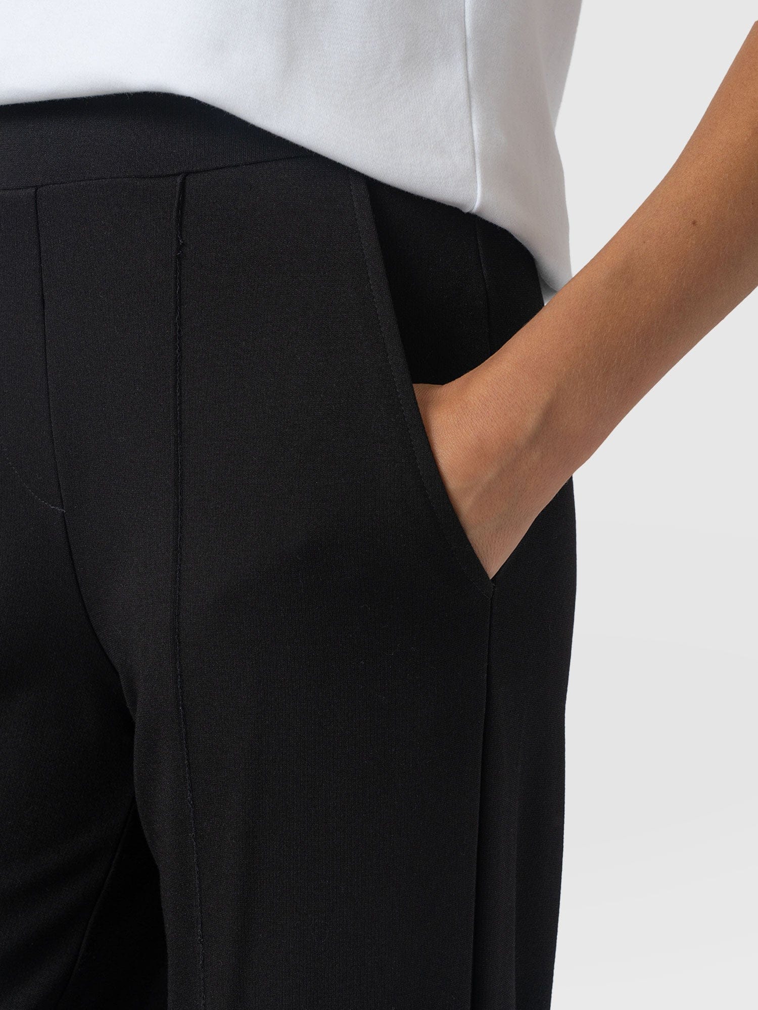 Keller Wide Leg Pant - Black - Image 5