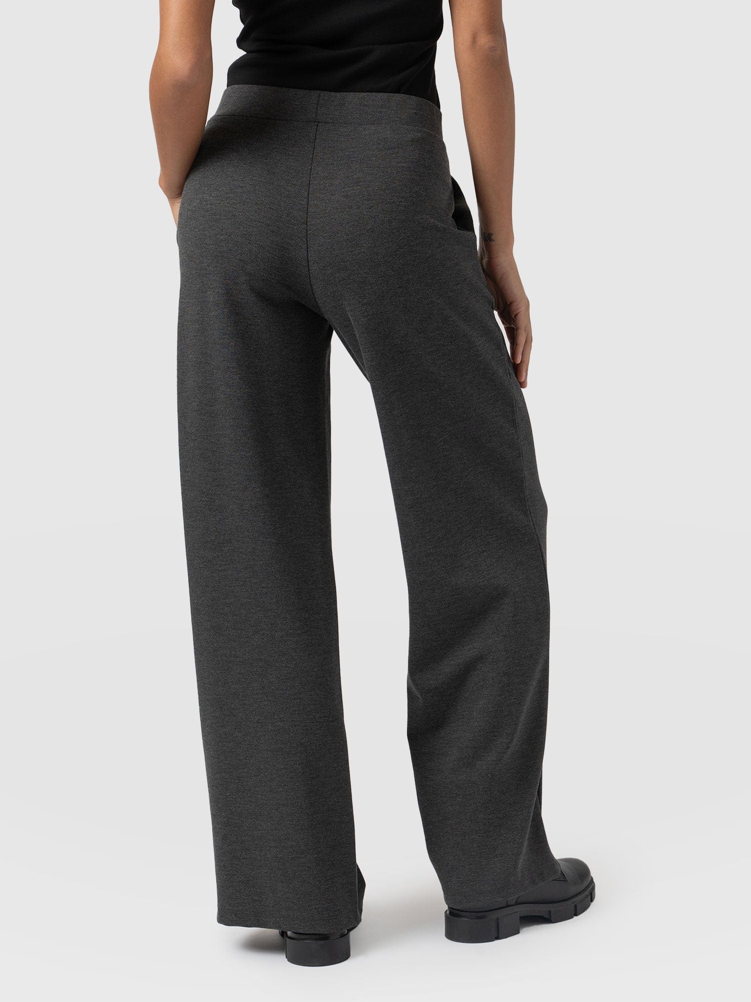 Keller Wide Leg Pant - Charcoal - Image 6