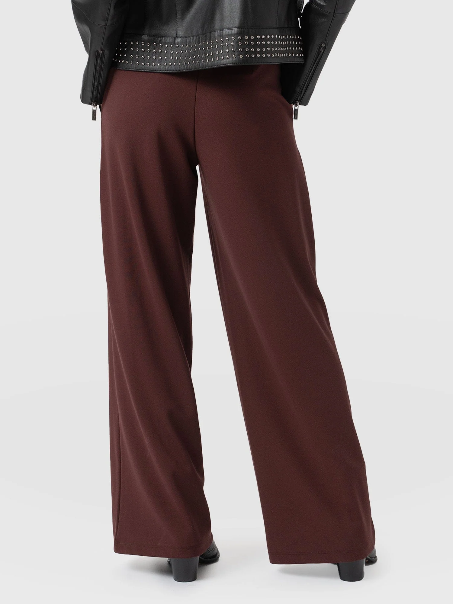 Keller Wide Leg Pant - Maroon - Image 6