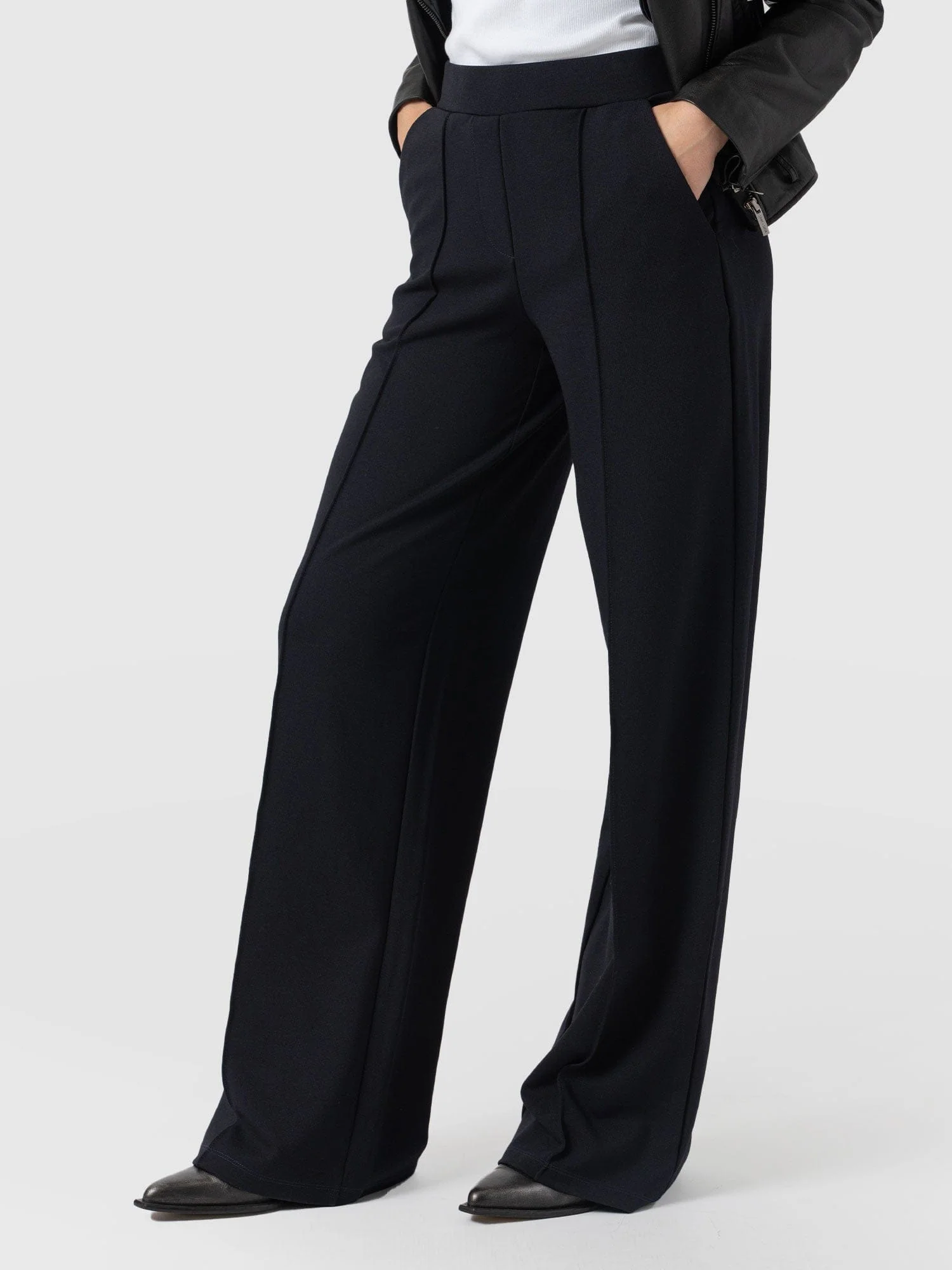 Keller Wide Leg Pant - Navy - Image 4
