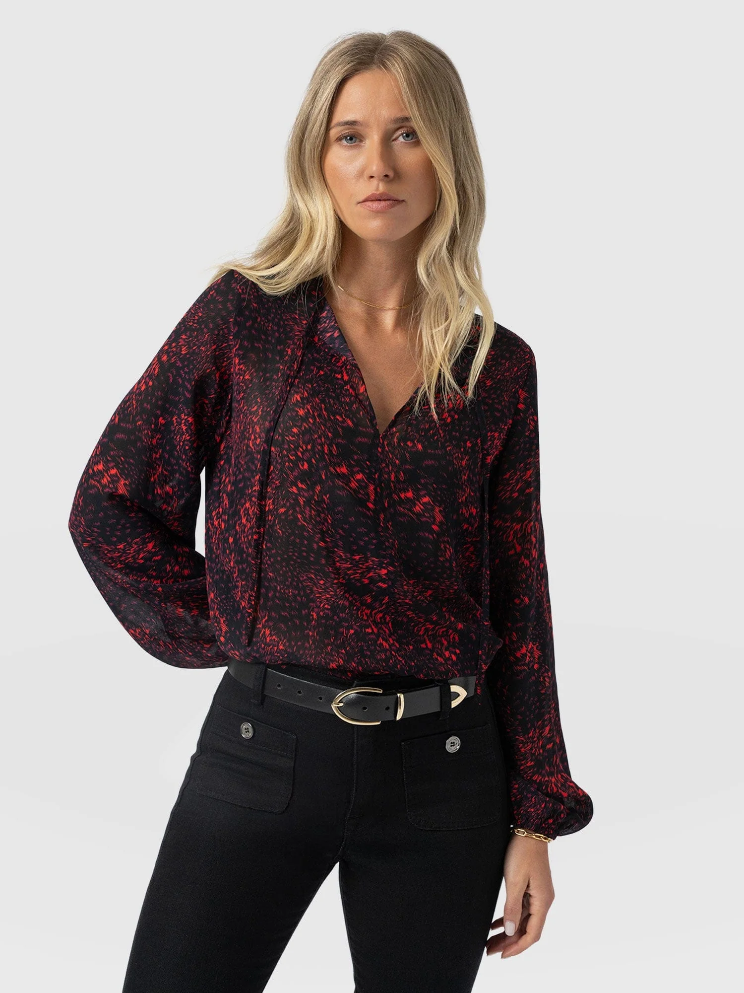 Kristen Blouse - Red Fade Spot - Image 3