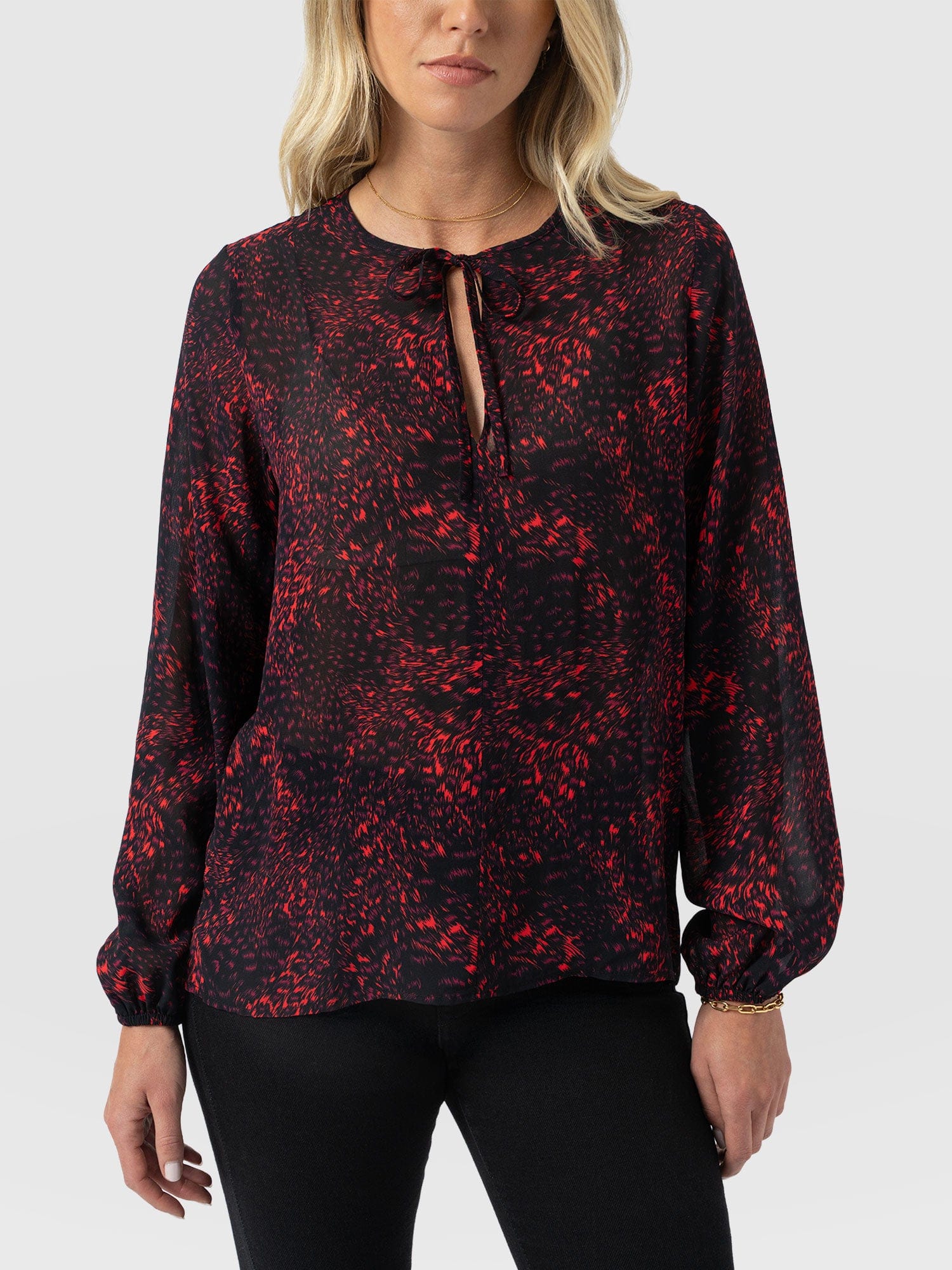 Kristen Blouse - Red Fade Spot - Image 4