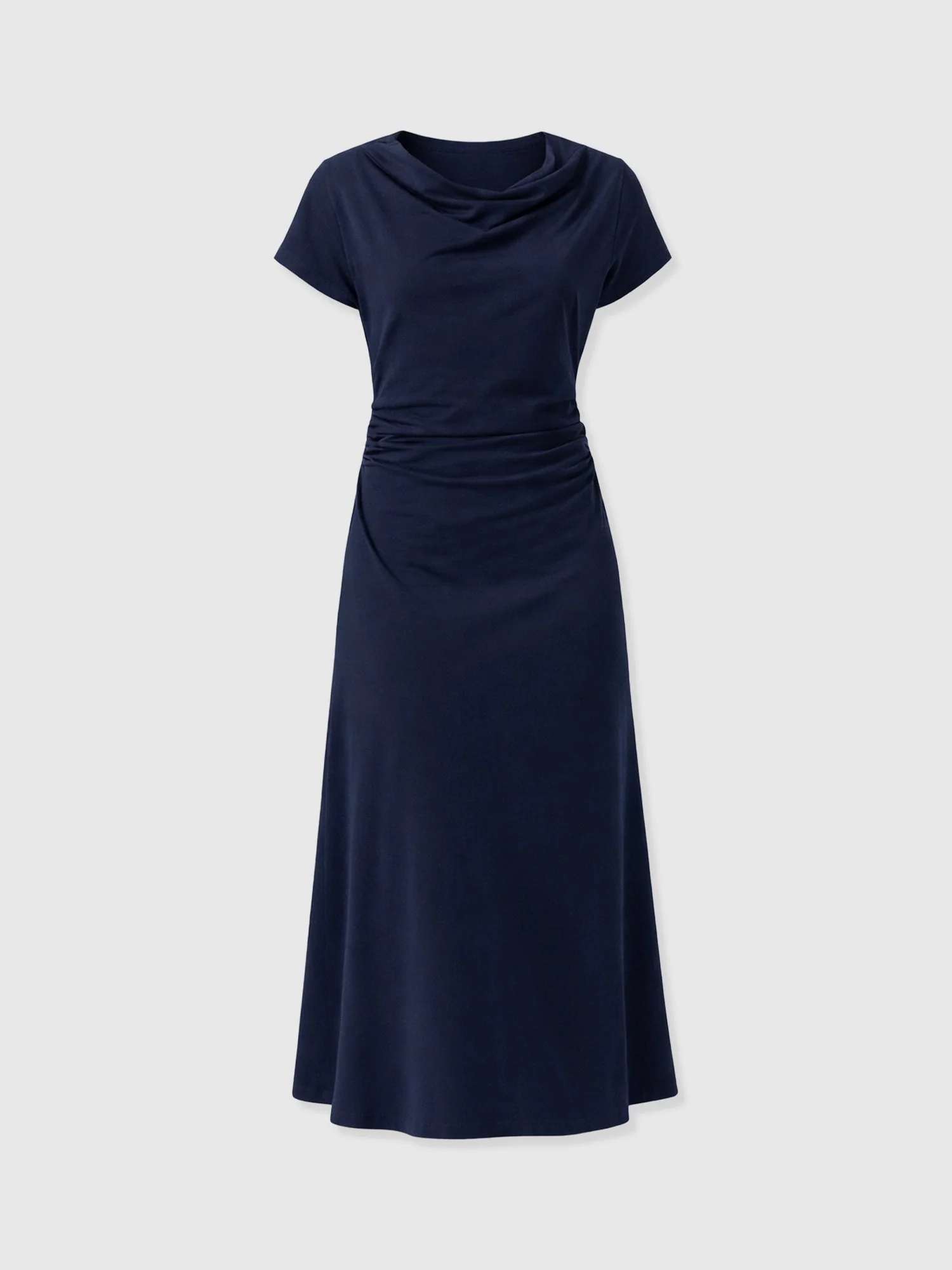Laurie Cowl Neck Dress - Navy - Image 7