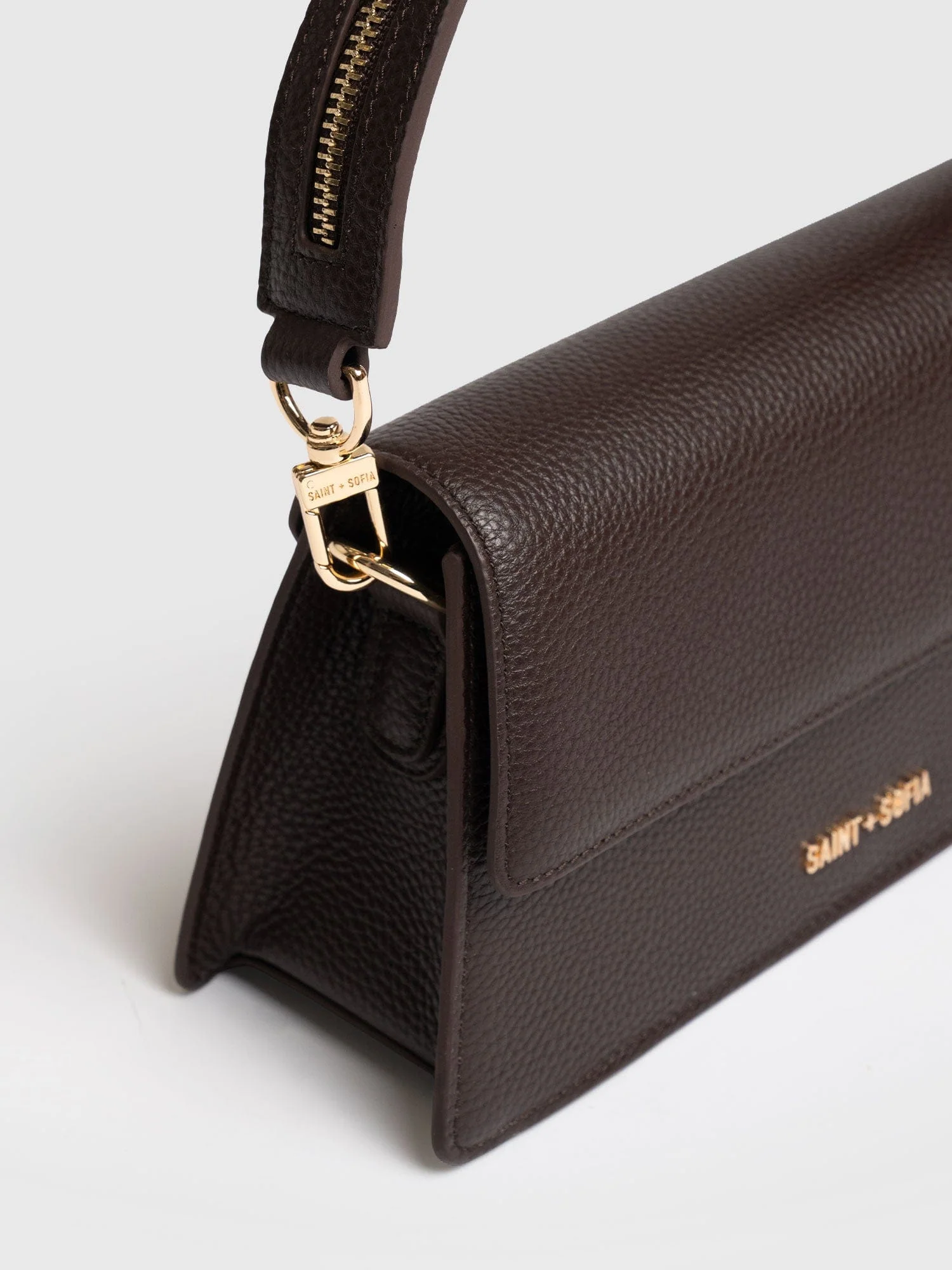 Lennox Half Flap Bag - Chocolate - Image 4