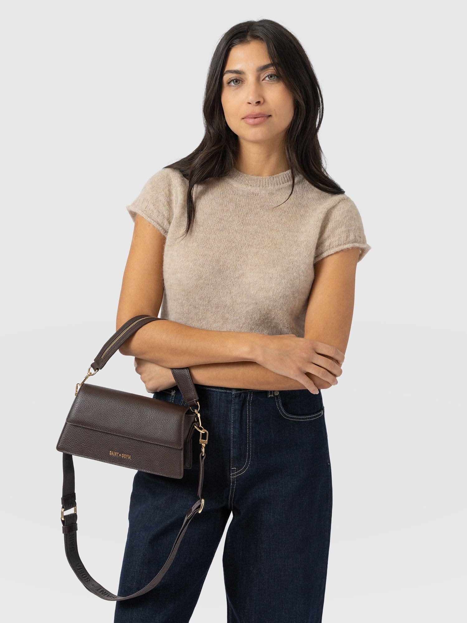 Lennox Half Flap Bag - Chocolate - Image 6