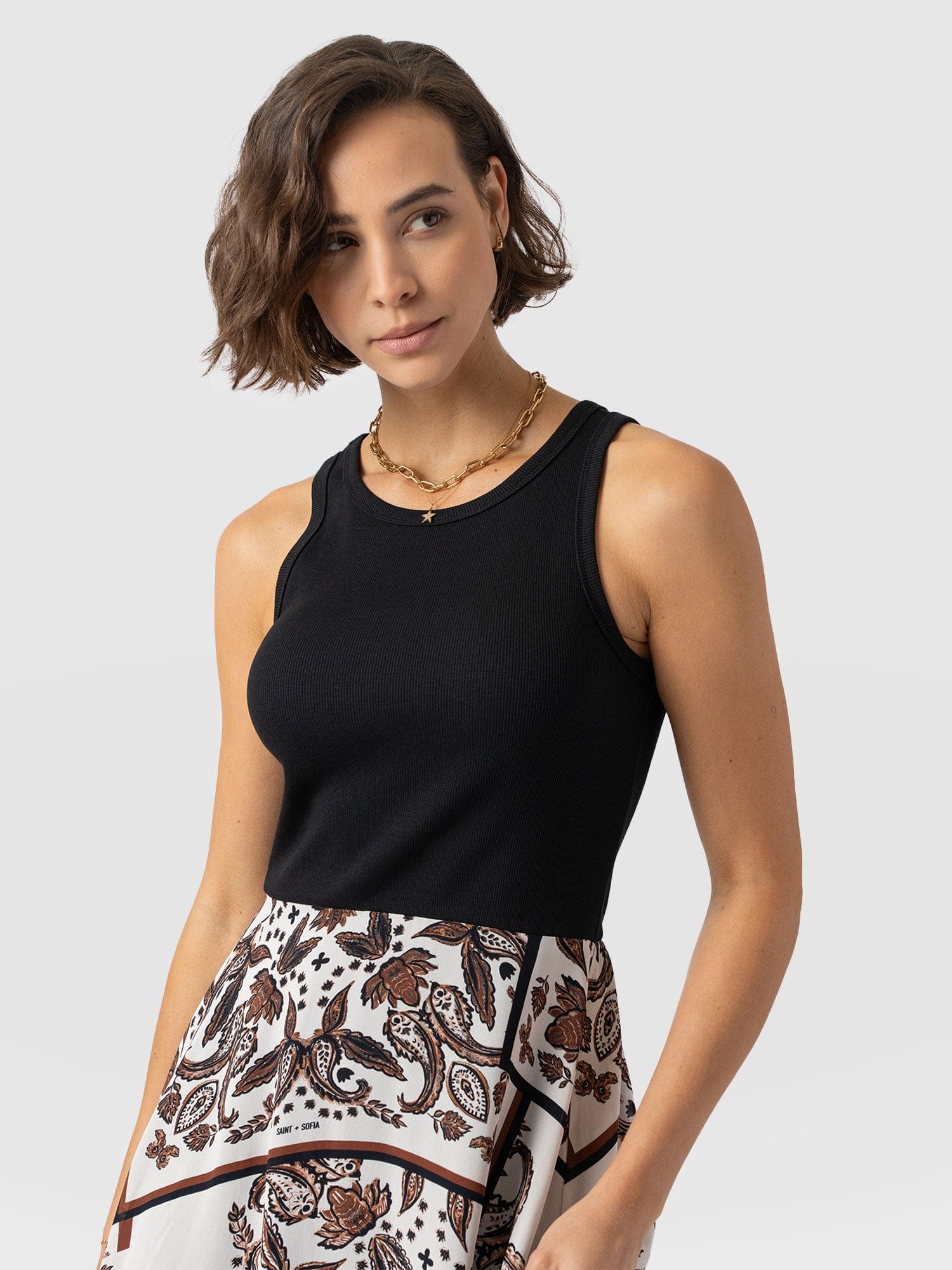 Lila Hanky Hem Dress - Cream Paisley - Image 4