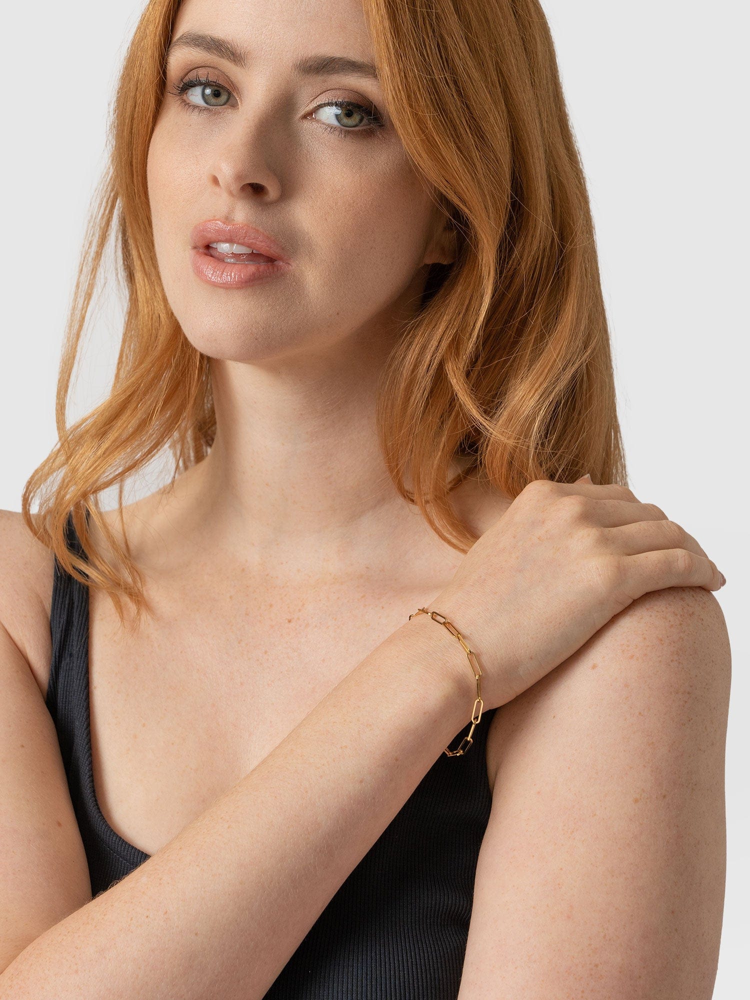 Link Chain Bracelet - Gold - Image 3
