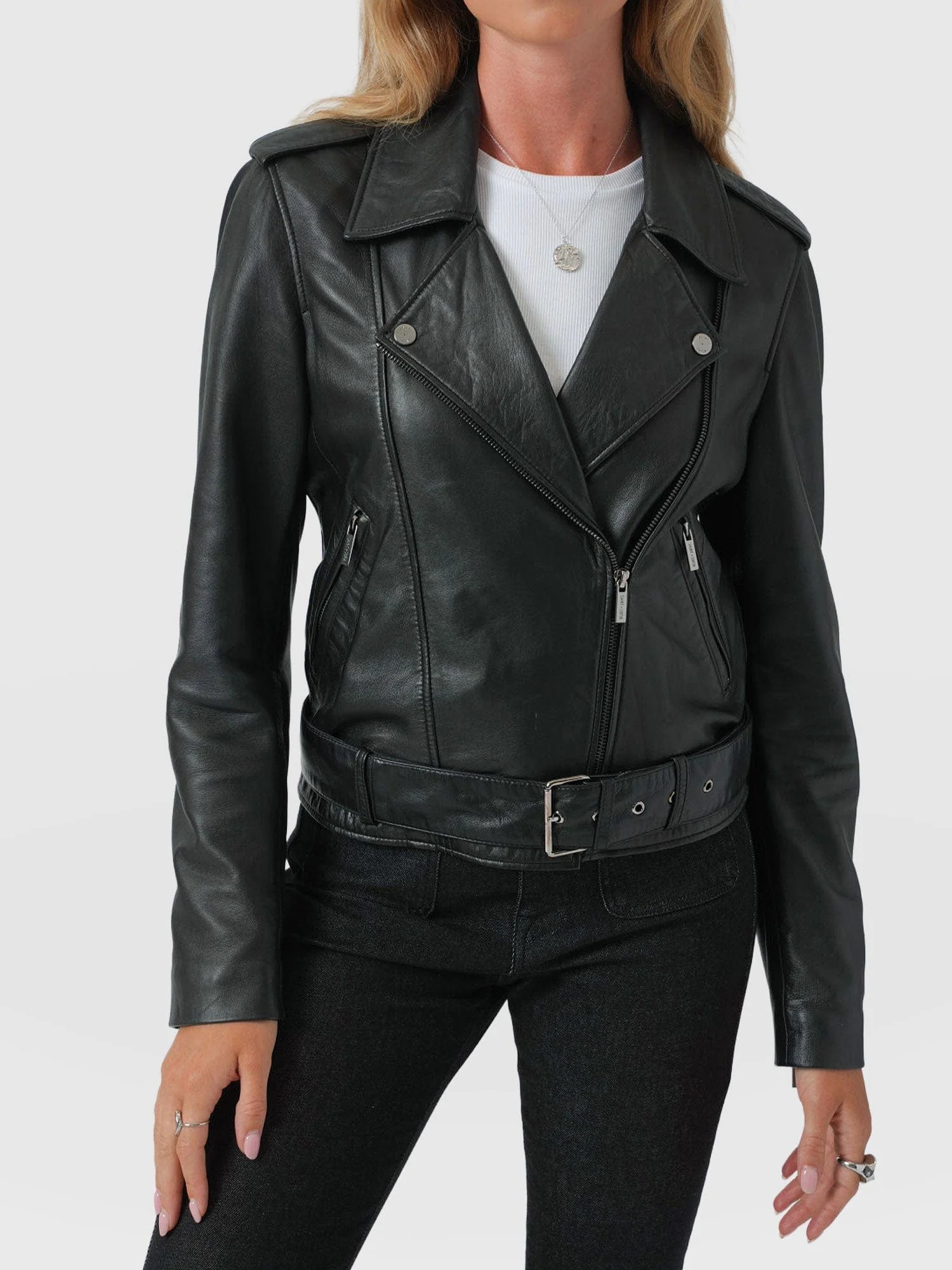 Luther Leather Jacket - Black - Image 3