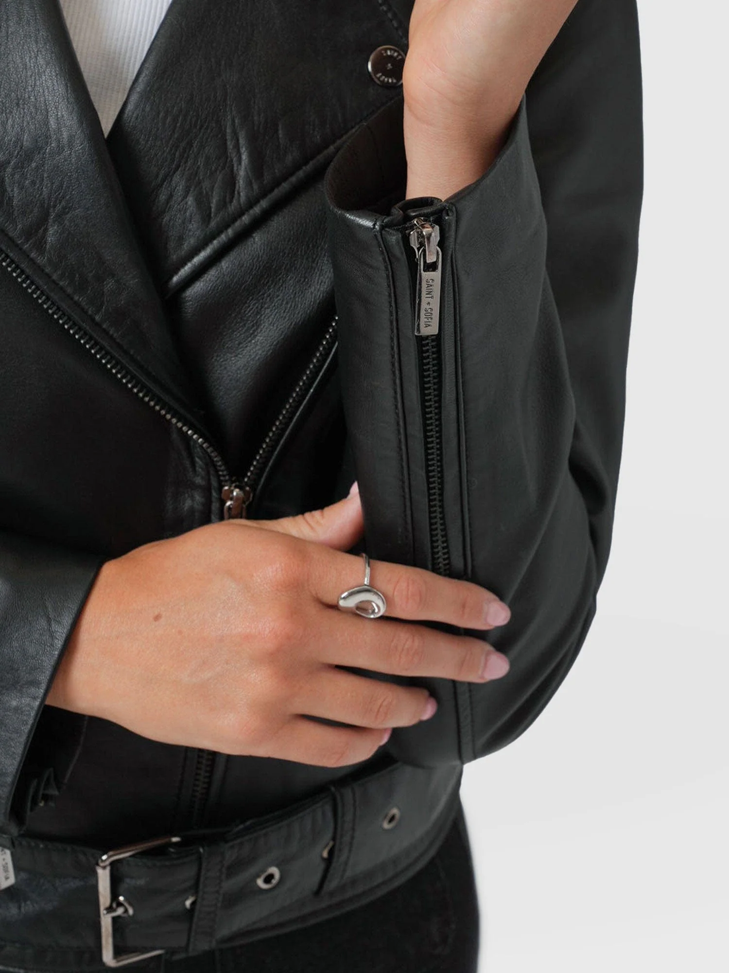 Luther Leather Jacket - Black - Image 4