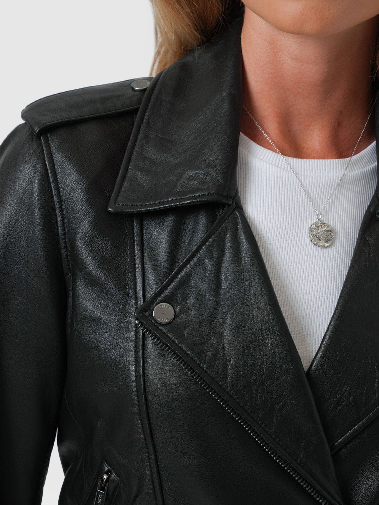 Luther Leather Jacket - Black - Image 5