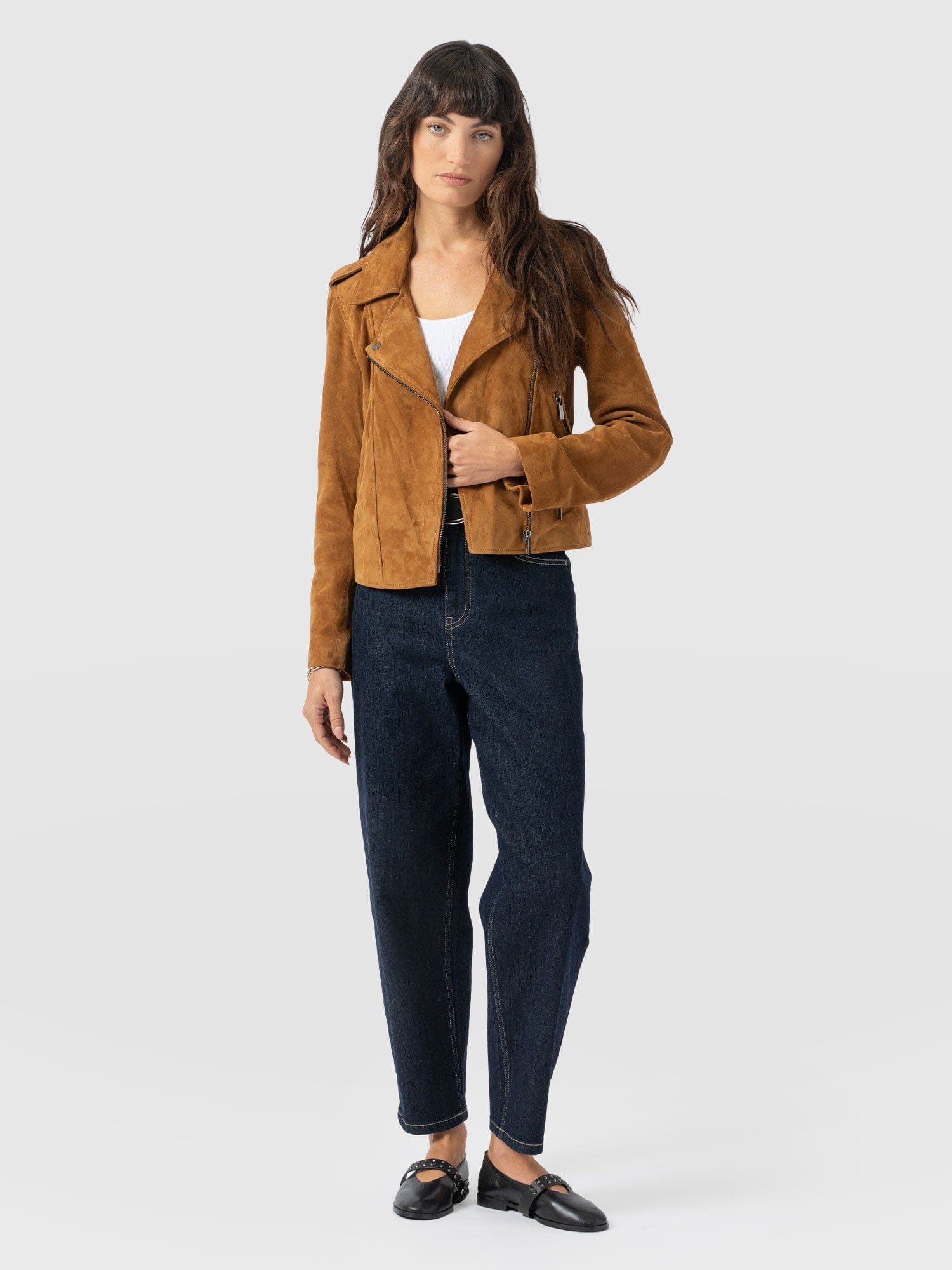Luther Leather Jacket - Camel Suede - Image 2