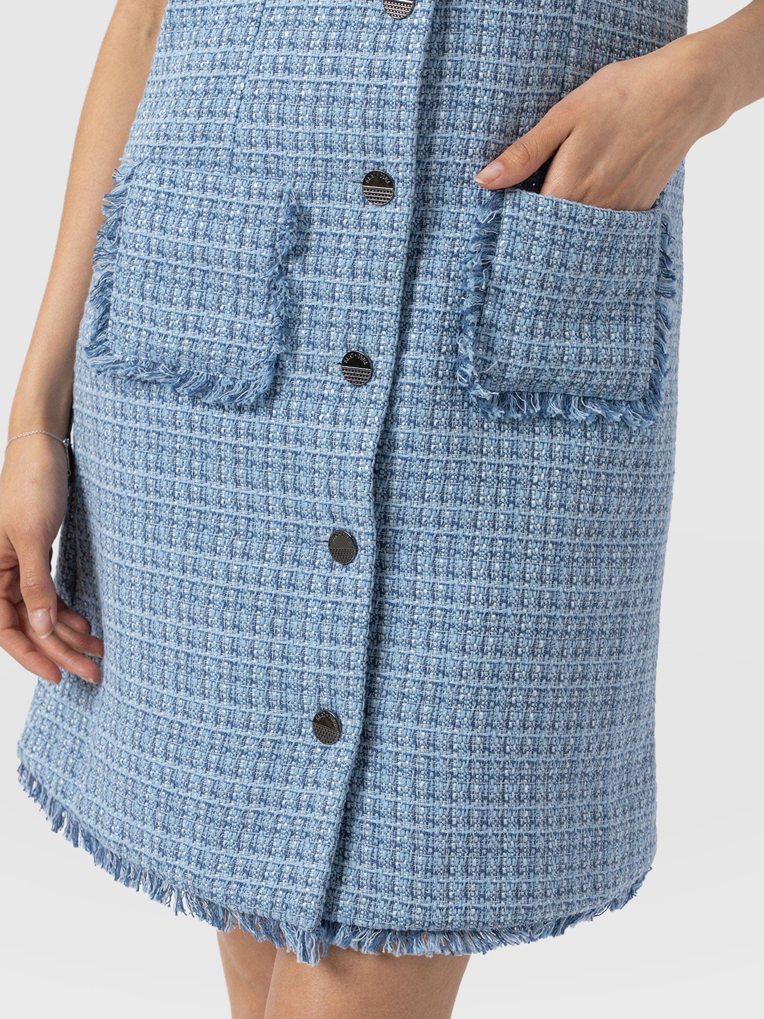 Luther Mini Dress - Pale Blue - Image 5