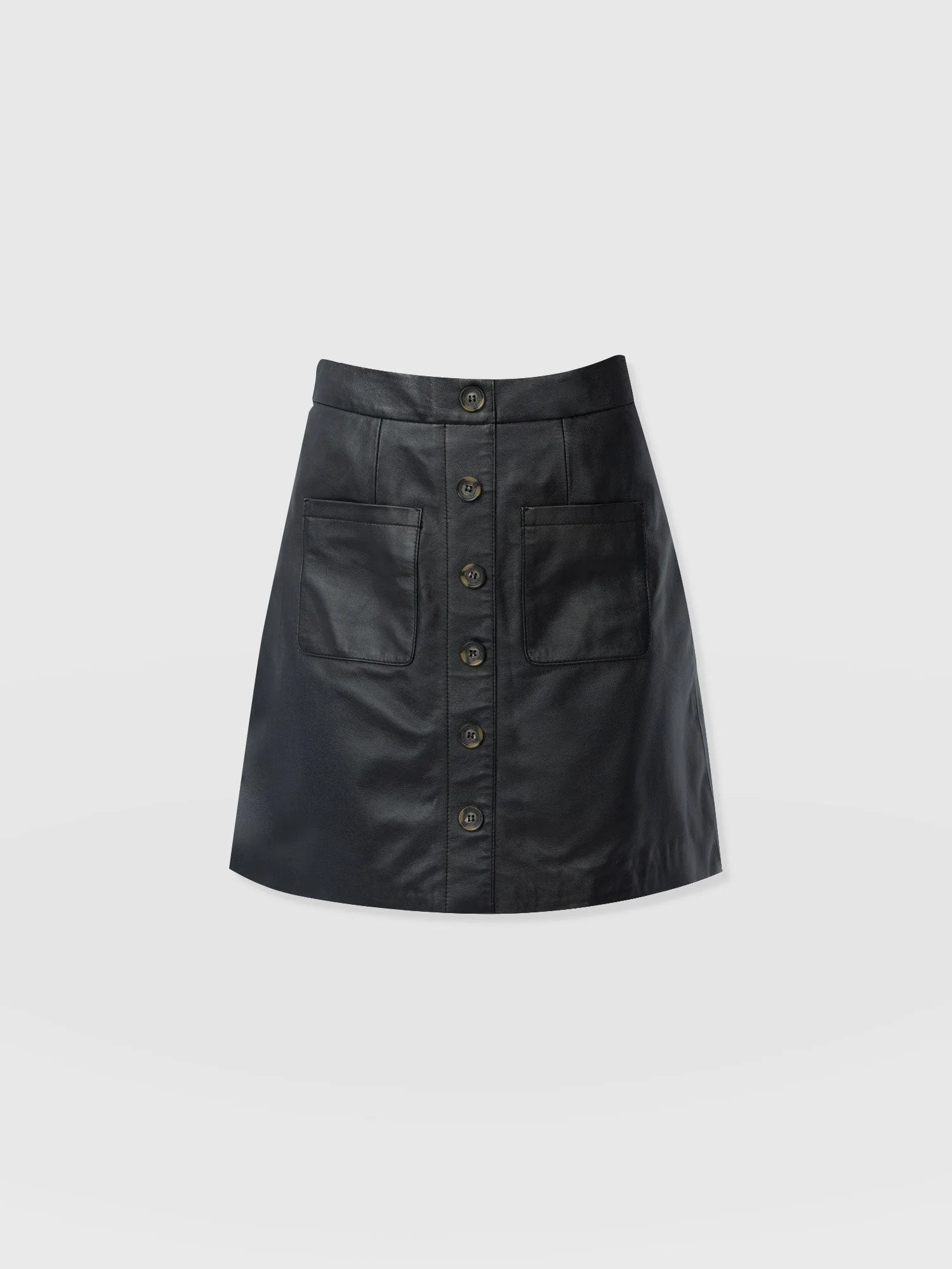 Luther Leather Mini Skirt - Black - Image 7