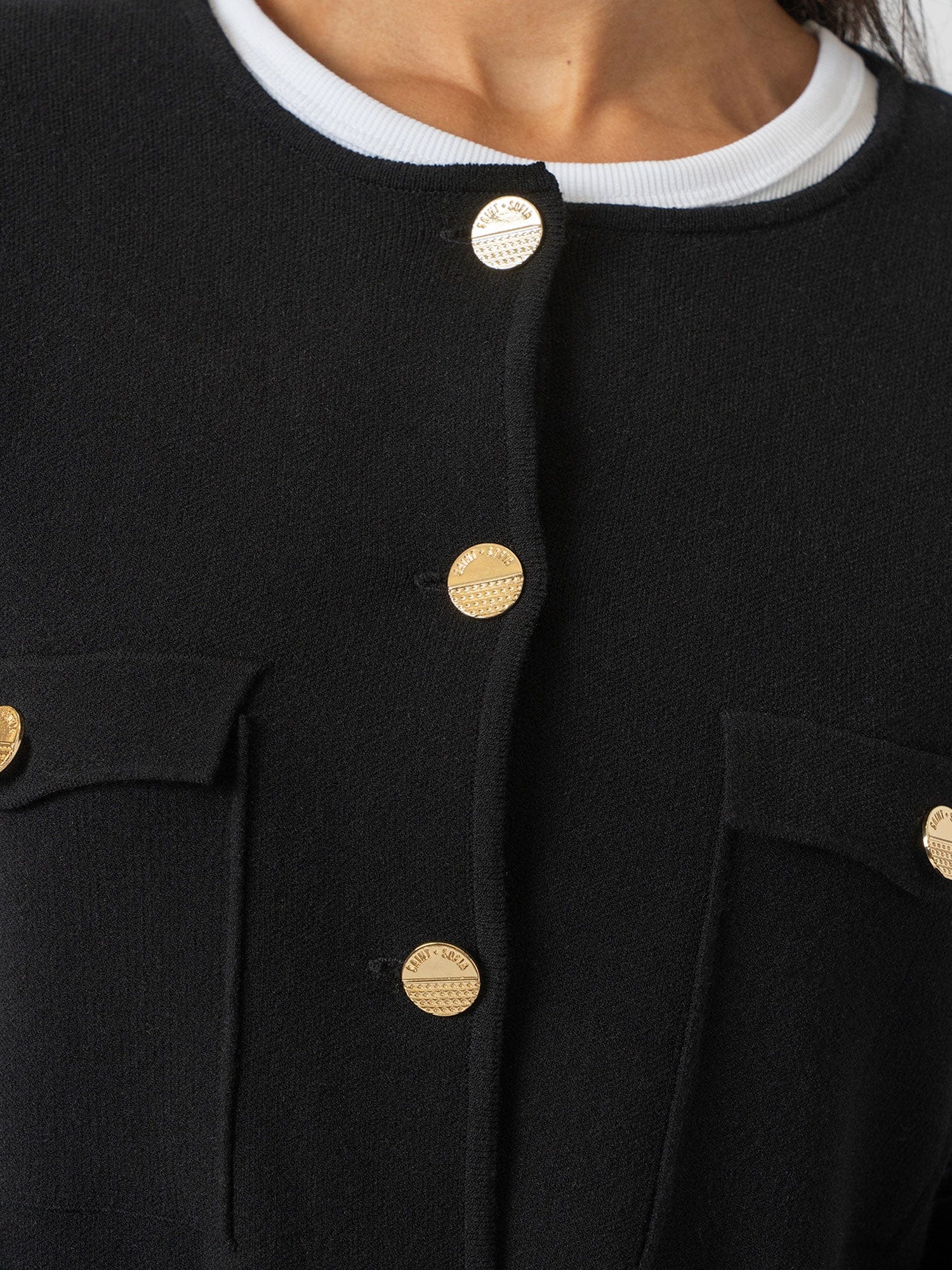 Maeva Knit Jacket - Black - Image 4