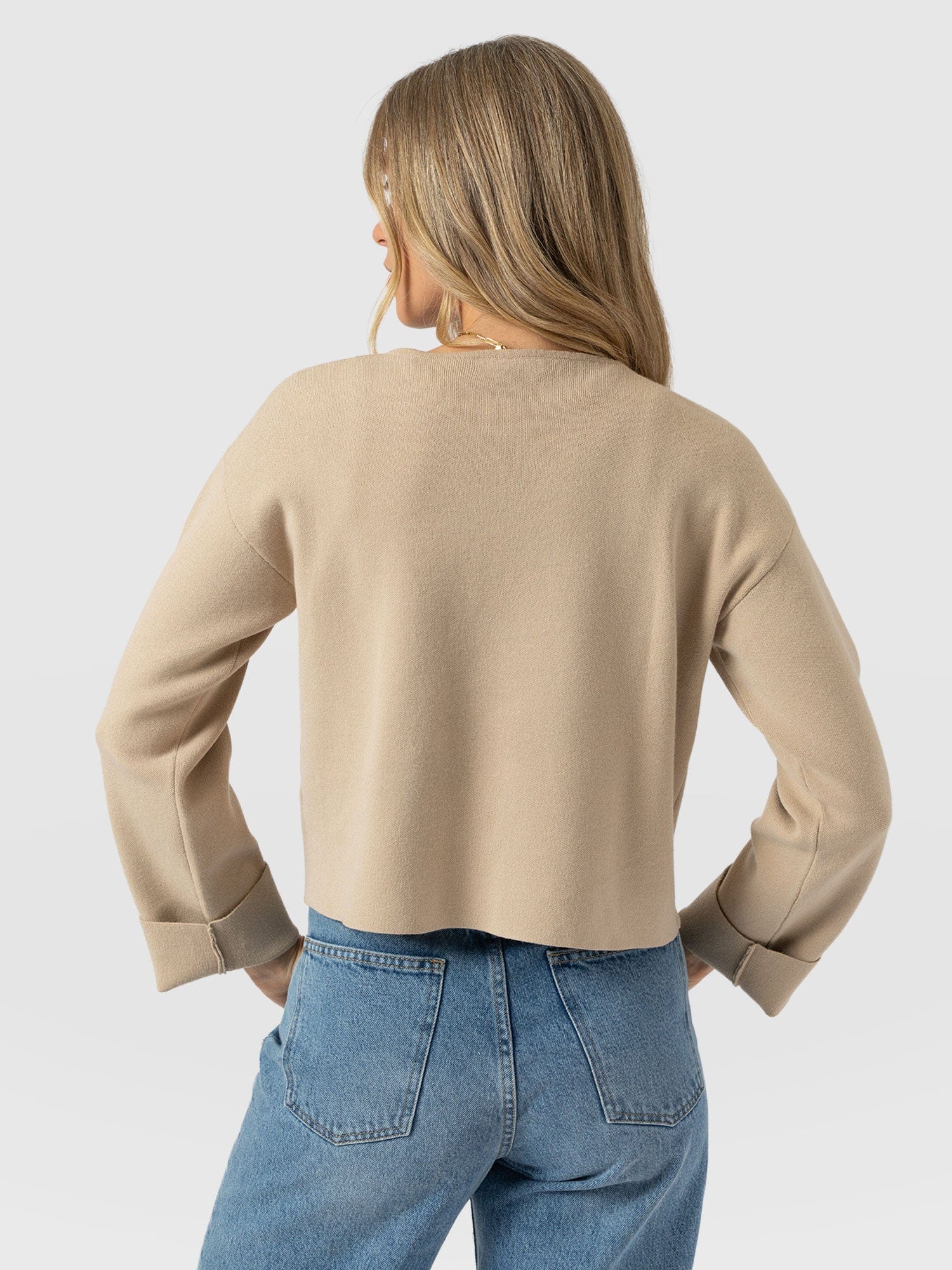 Maeva Knit Jacket - Cream - Image 6