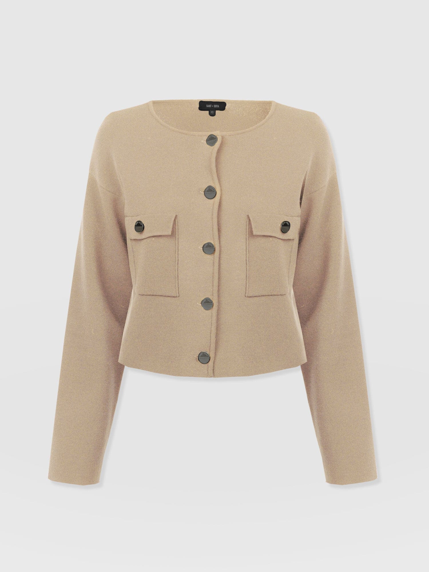 Maeva Knit Jacket - Cream - Image 7