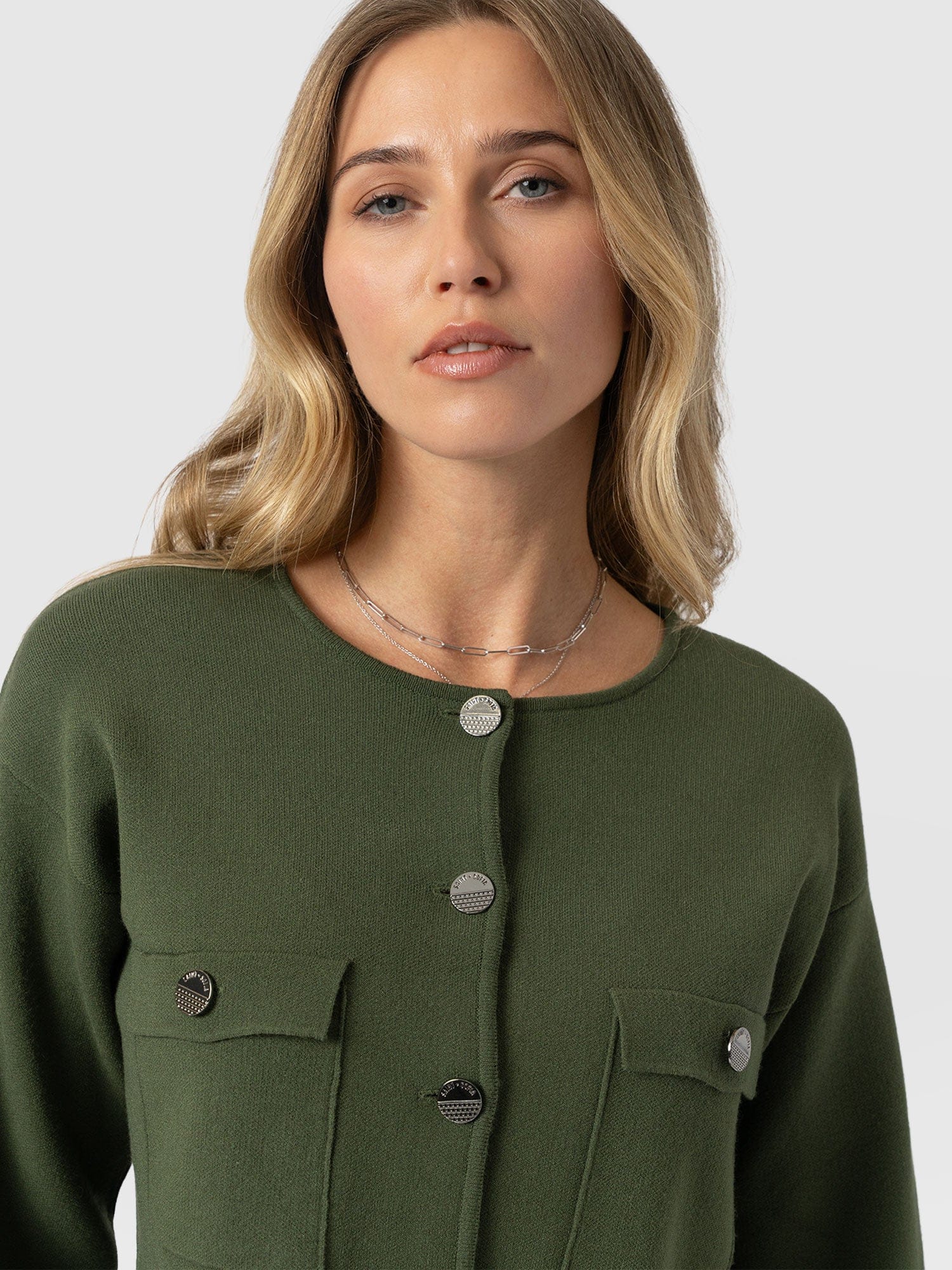 Maeva Knit Jacket - Khaki - Image 5