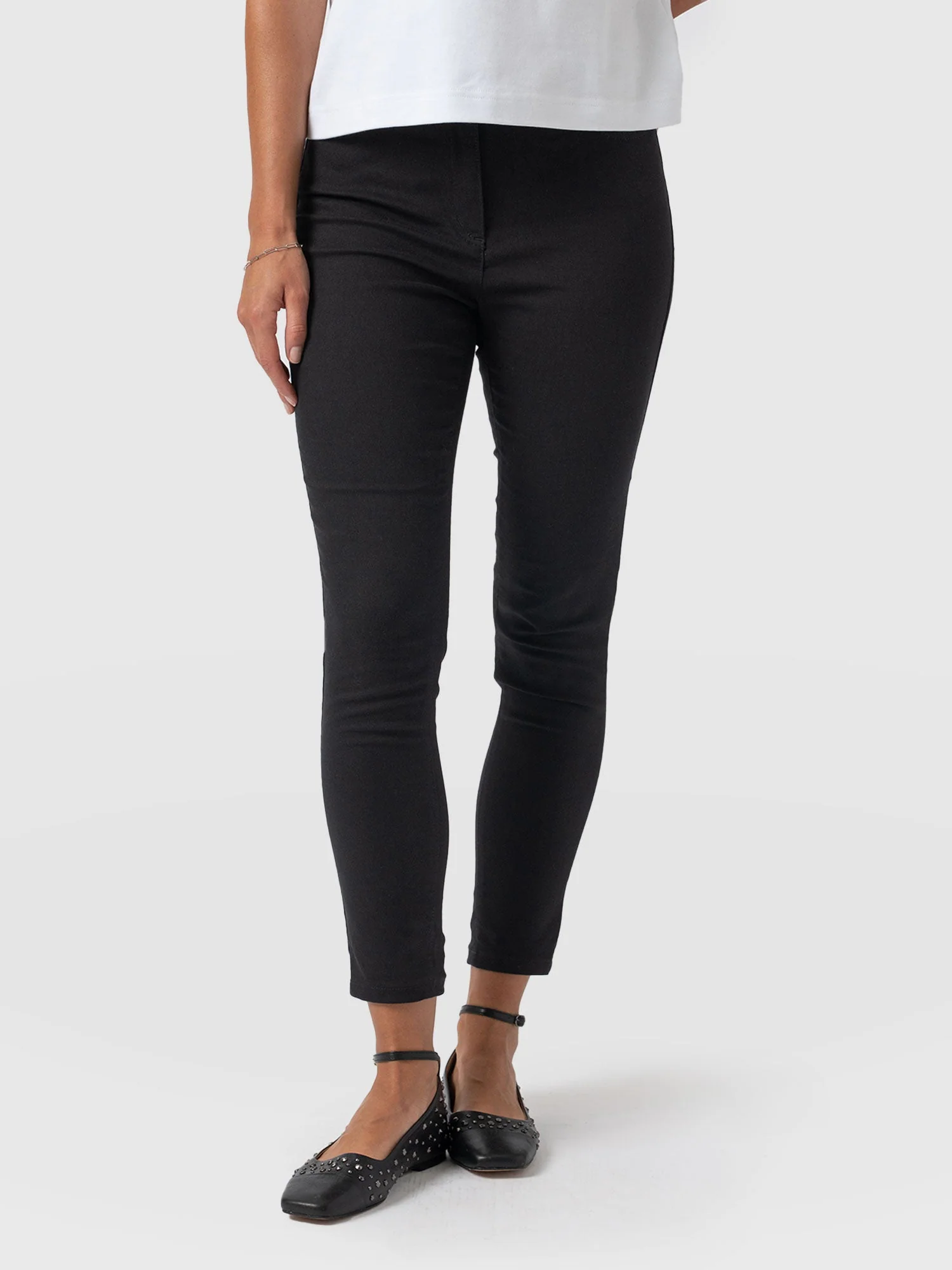 Maeva Skinny Pant - Black - Image 3