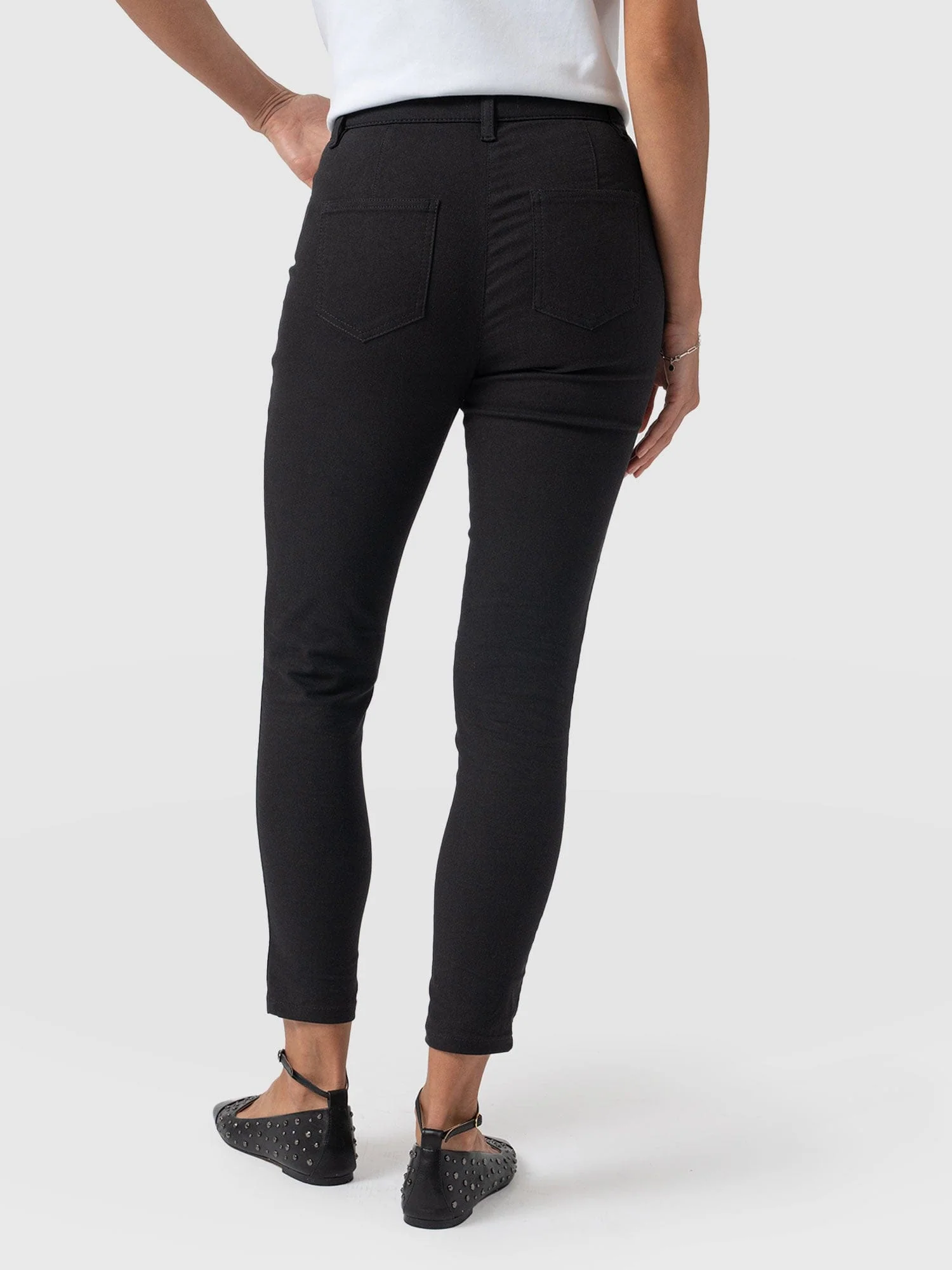 Maeva Skinny Pant - Black - Image 6