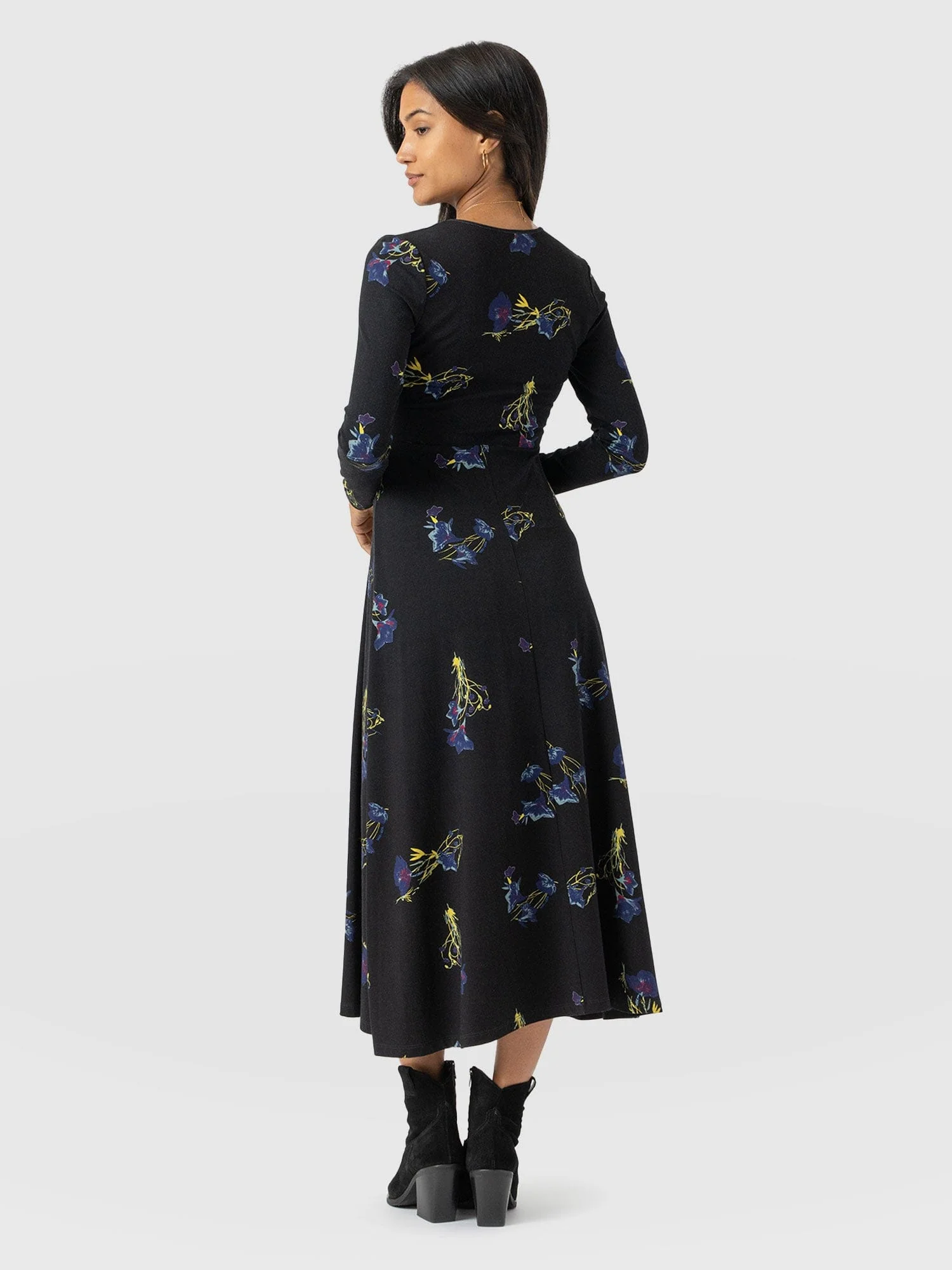 Maggie Wrap Midi Dress - Blue Lily Gardens - Image 6