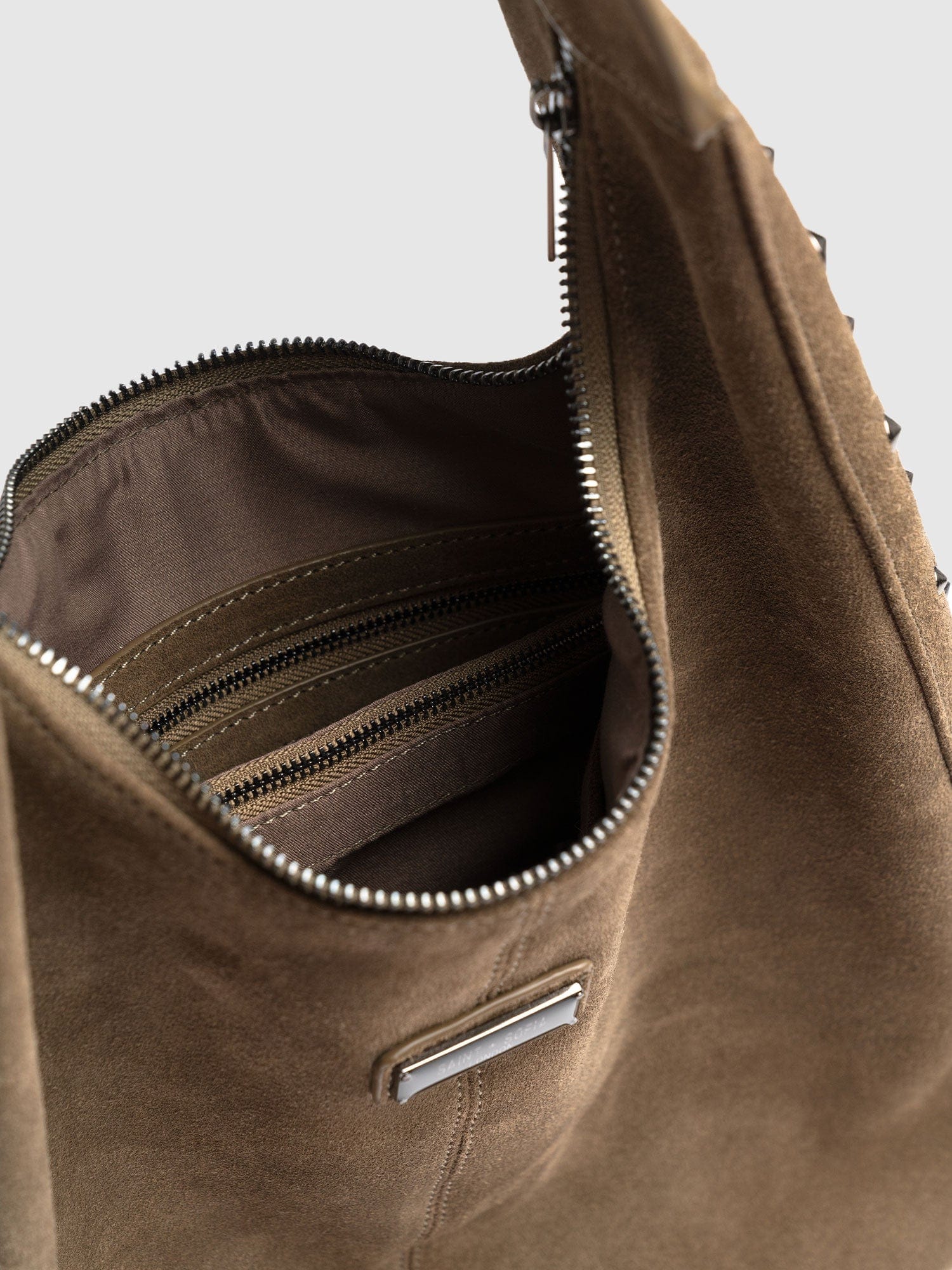 Margot Hobo Shoulder Bag - Khaki - Image 5
