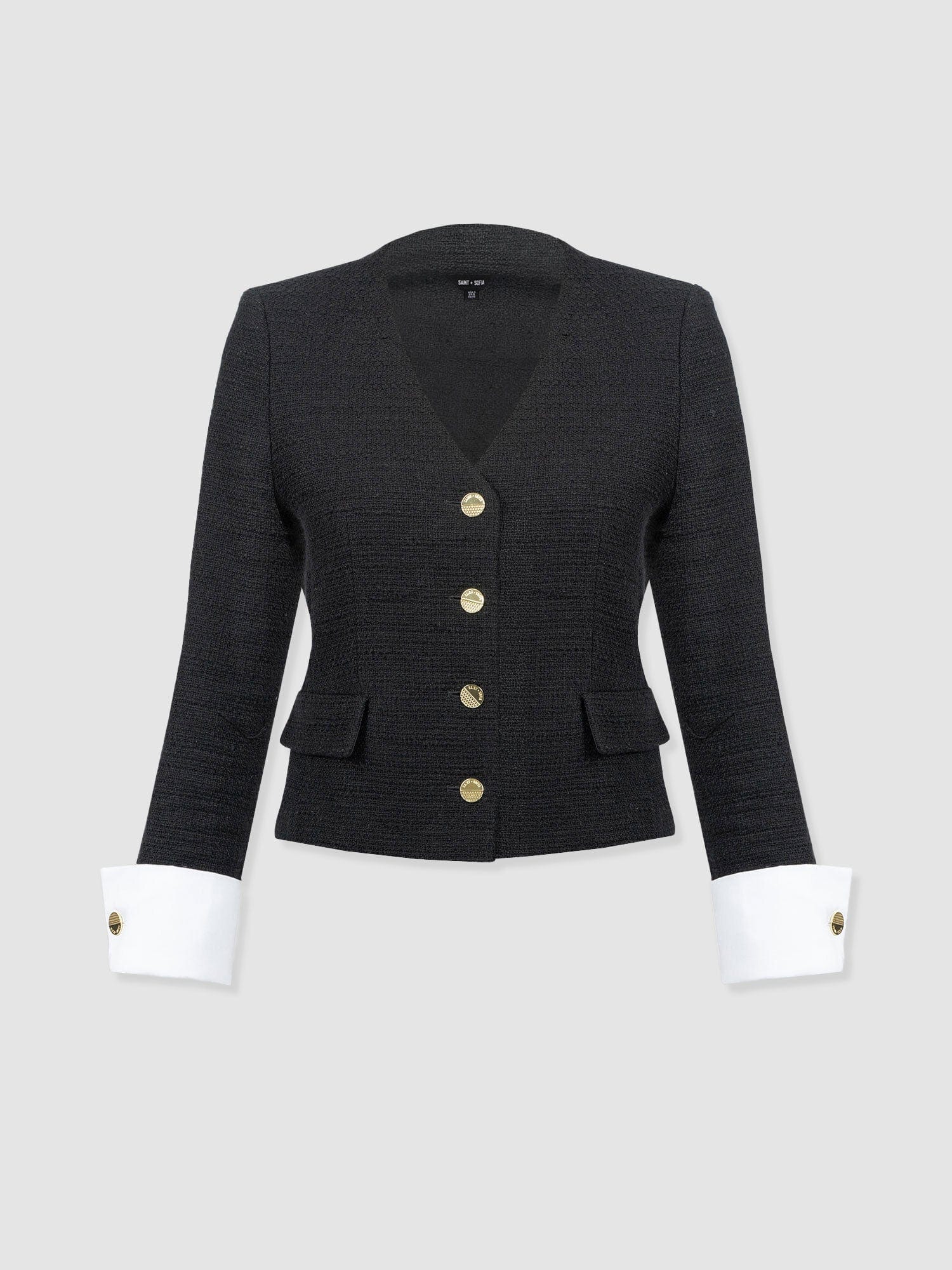 Margot V Neck Jacket - Black - Image 7