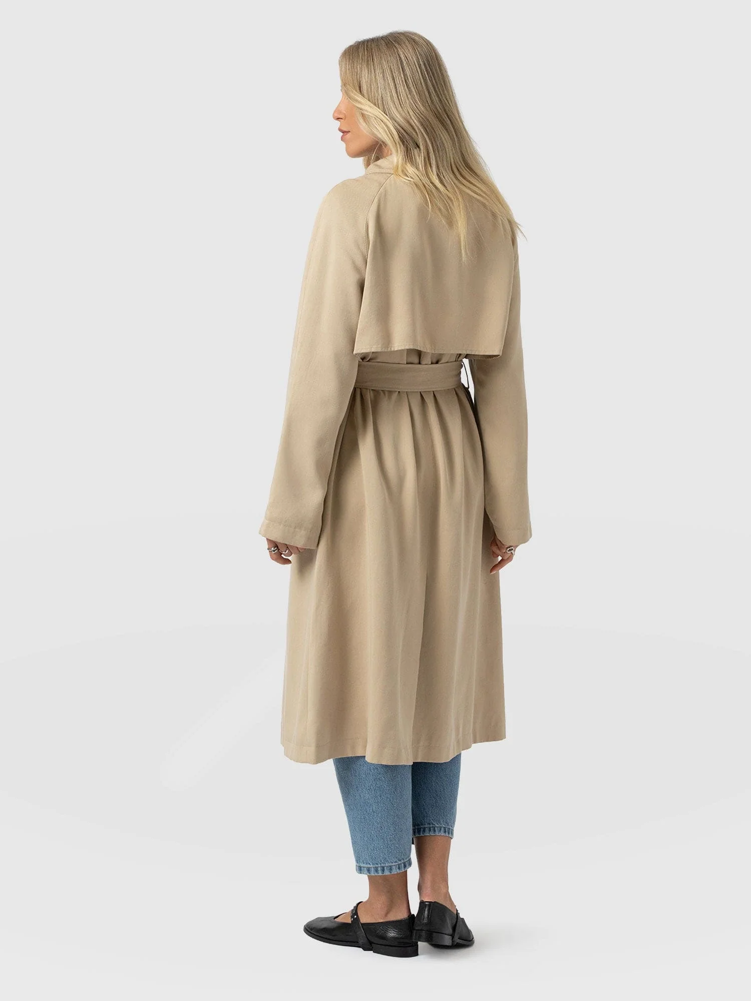 Marion Double Breasted Trench - Beige - Image 6
