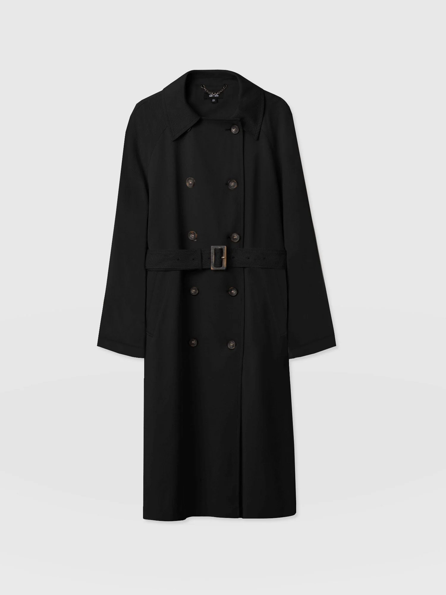 Marion Double Breasted Trench - Black - Image 7