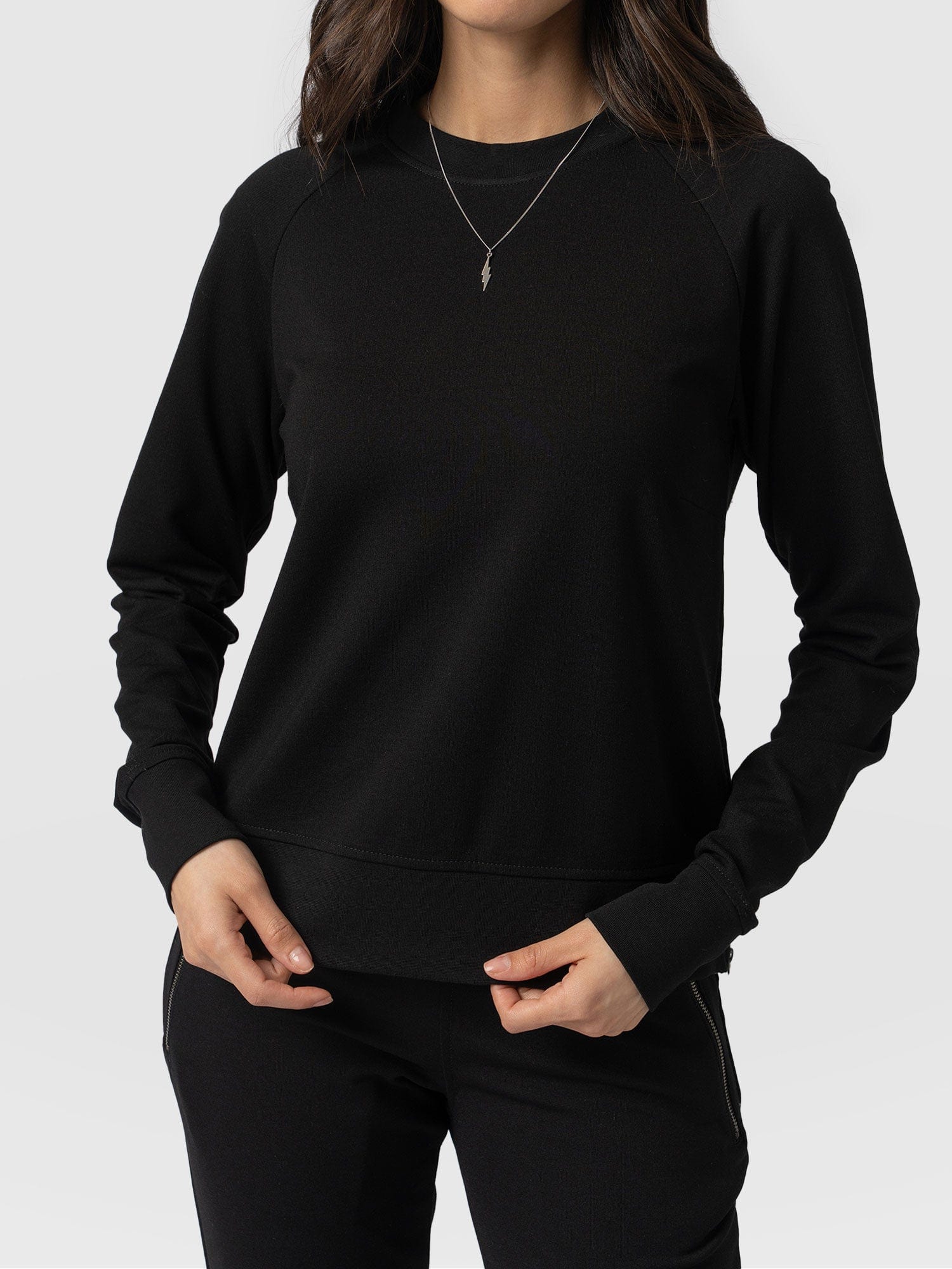 Morgan Zip Sweater - Black - Image 3