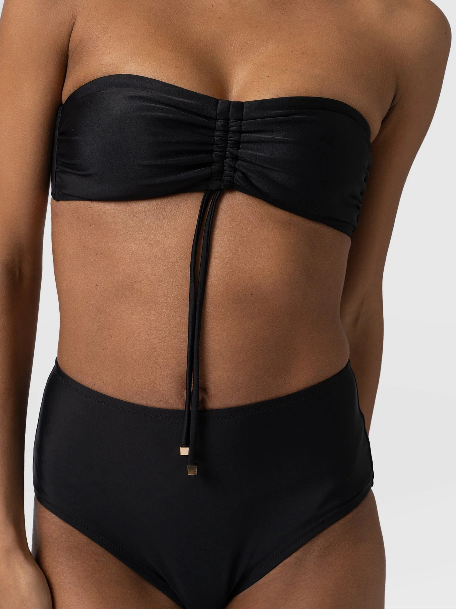 Nova High Waisted Bikini Bottom - Black - Image 4