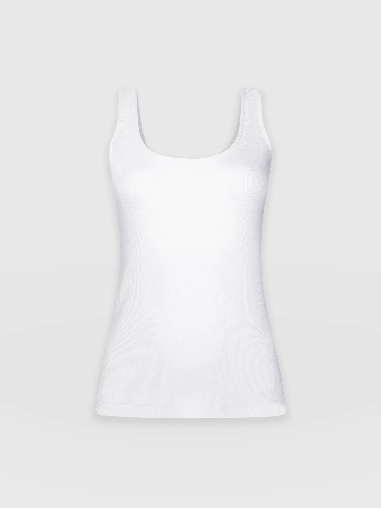 Olivia Rib Vest - White - Image 7