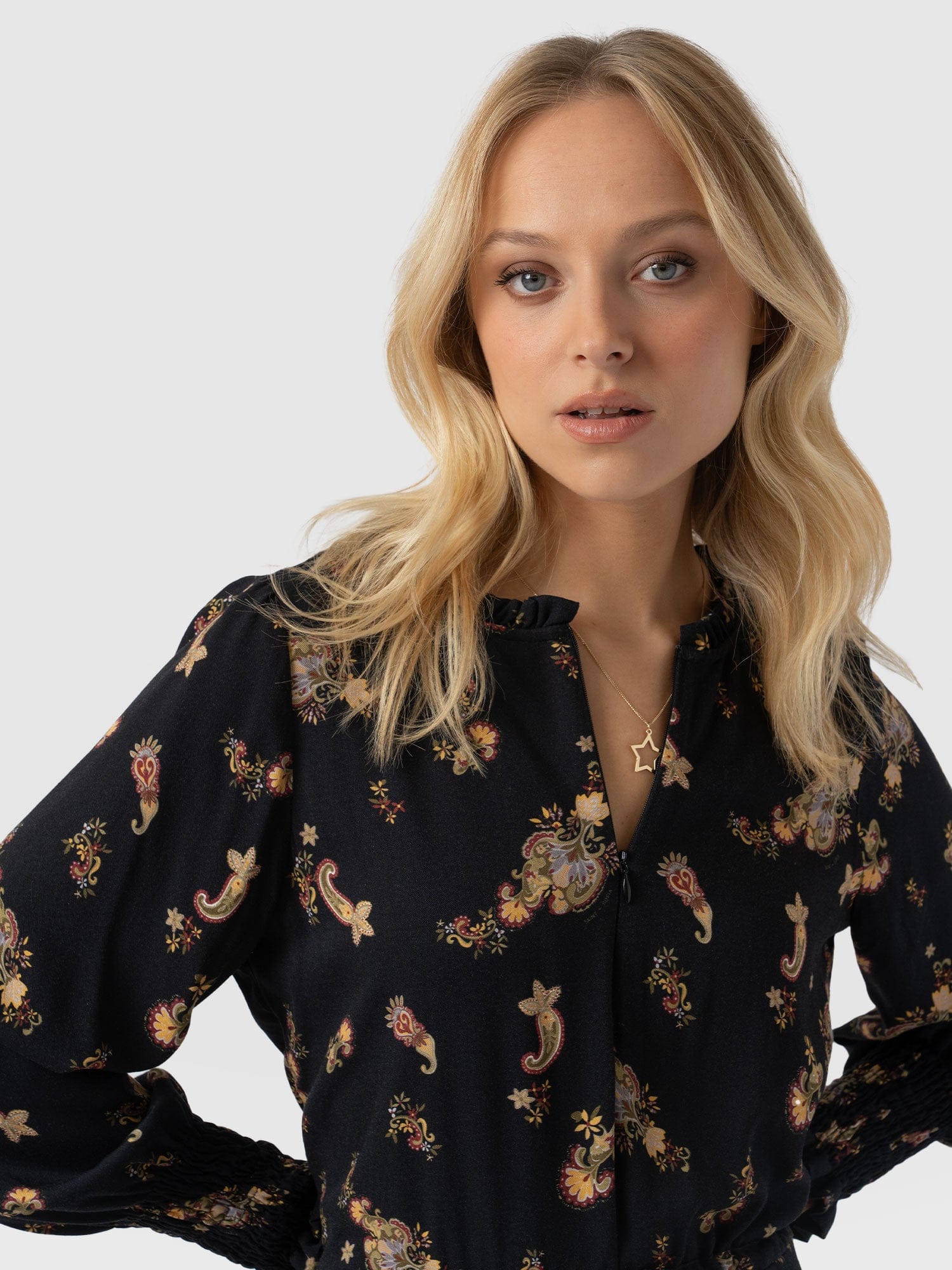 Olivia Zip Up Dress - Highland Paisley - Image 3