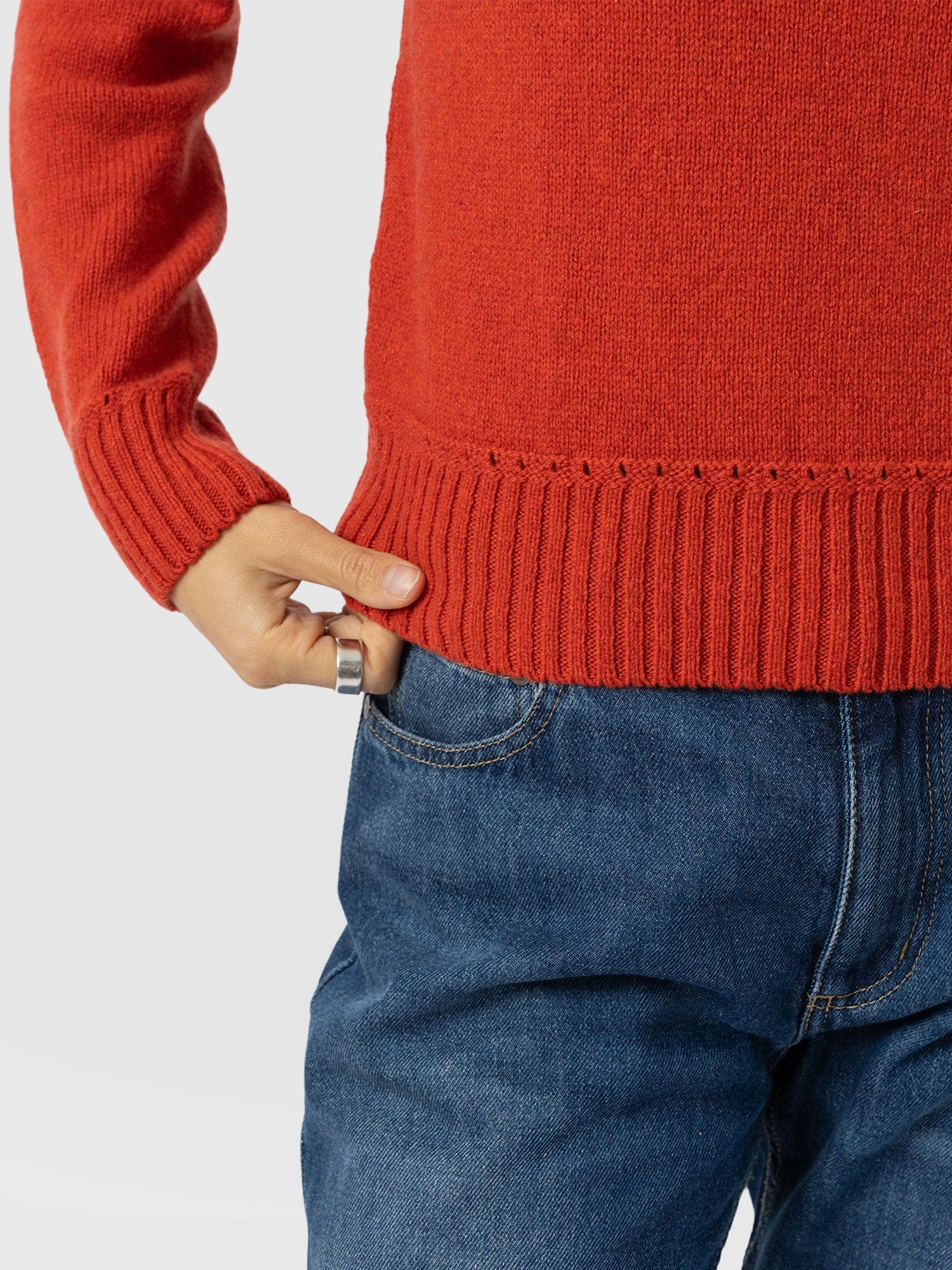 Oxford Cashmere Jumper - Orange - Image 5