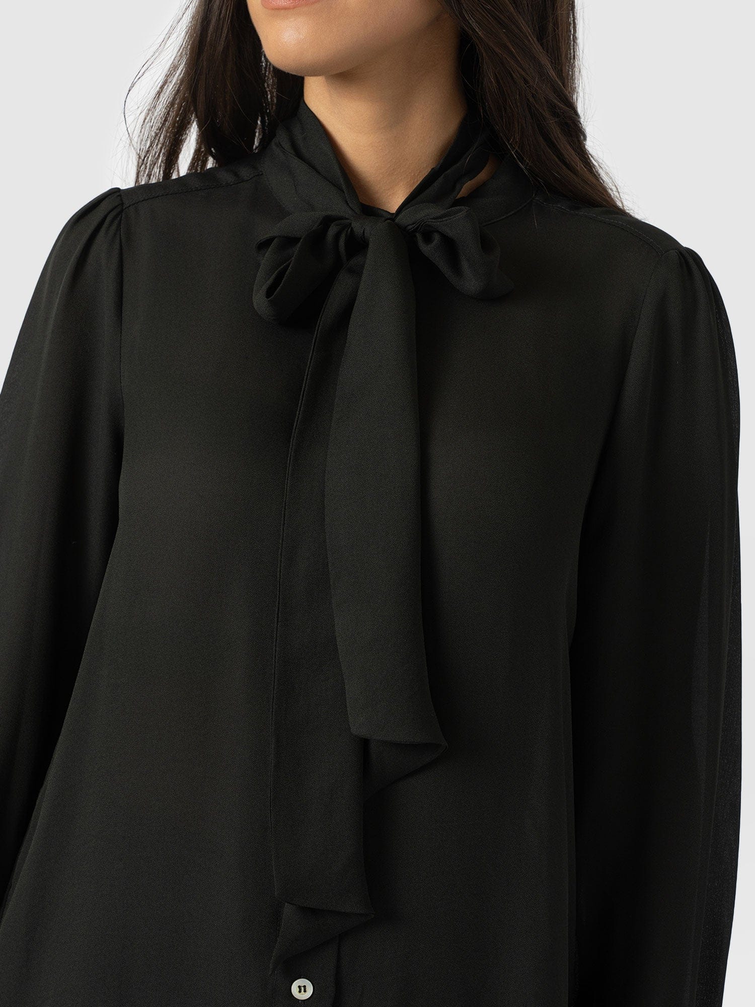 Paxton Pussybow Blouse - Black - Image 4