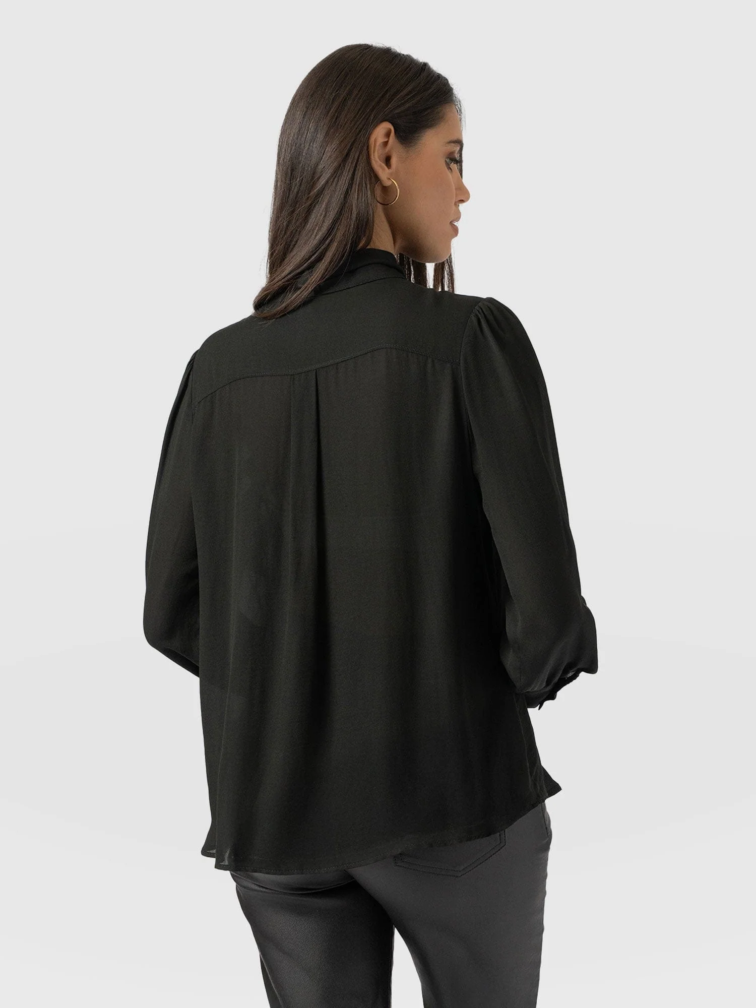 Paxton Pussybow Blouse - Black - Image 6