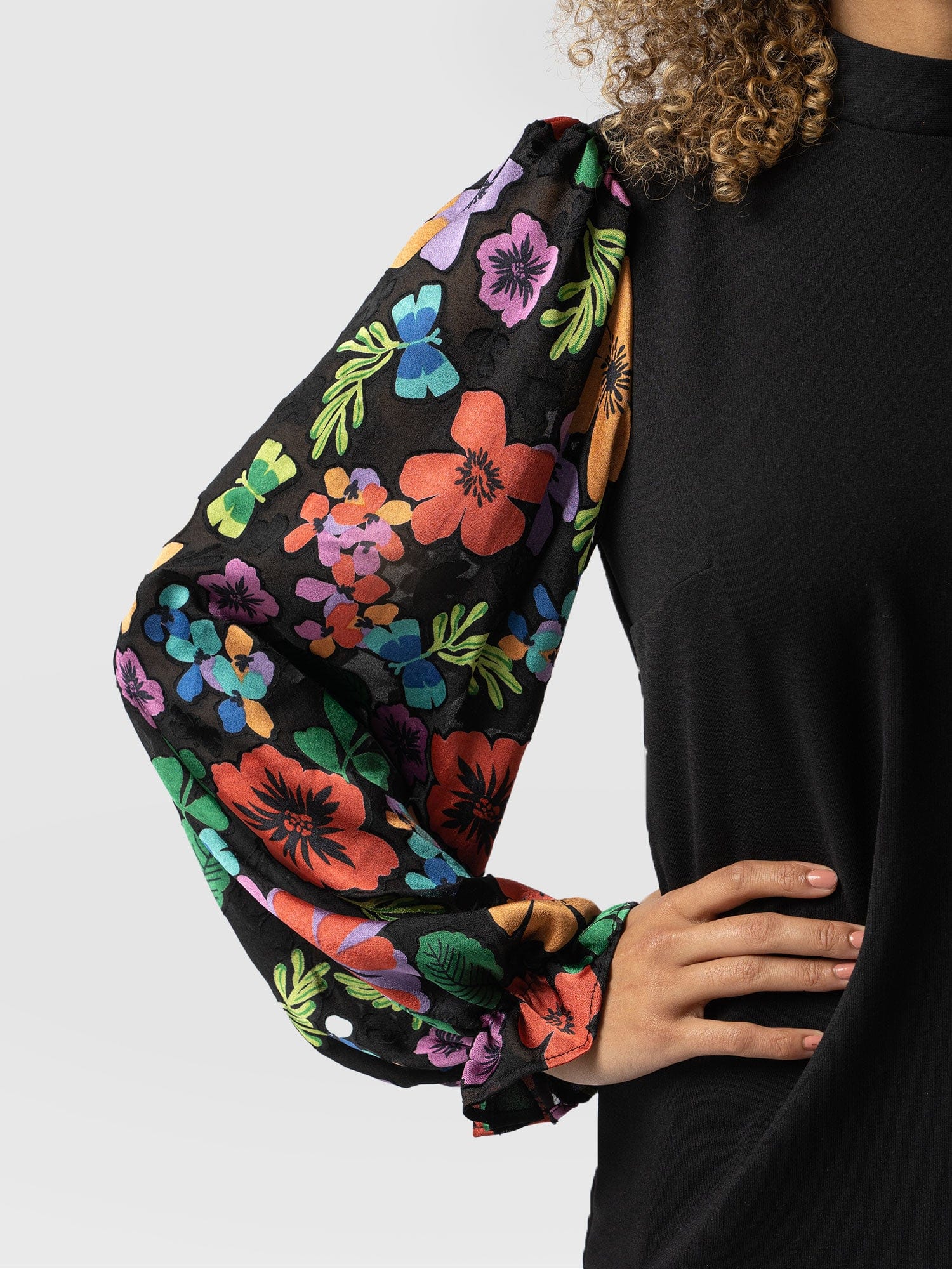 Penny Puff Sleeve Long Sleeve - Pop Floral - Image 5