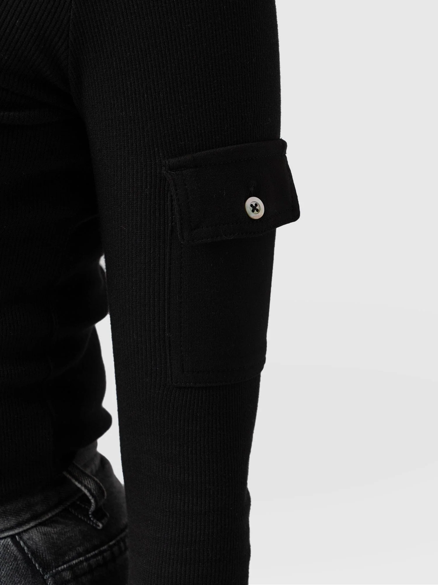Pocket Roll Neck - Black - Image 4
