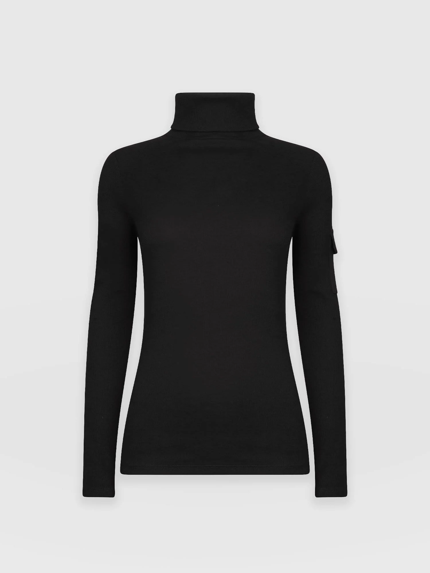 Pocket Roll Neck - Black - Image 7