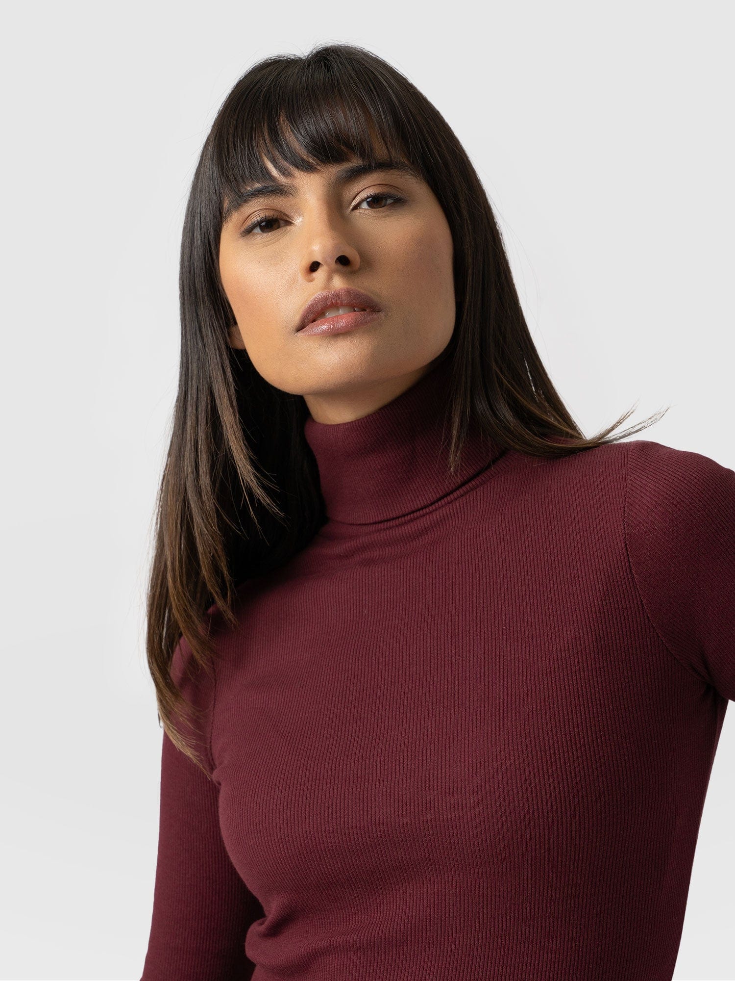 Pocket Roll Neck - Burgundy - Image 6