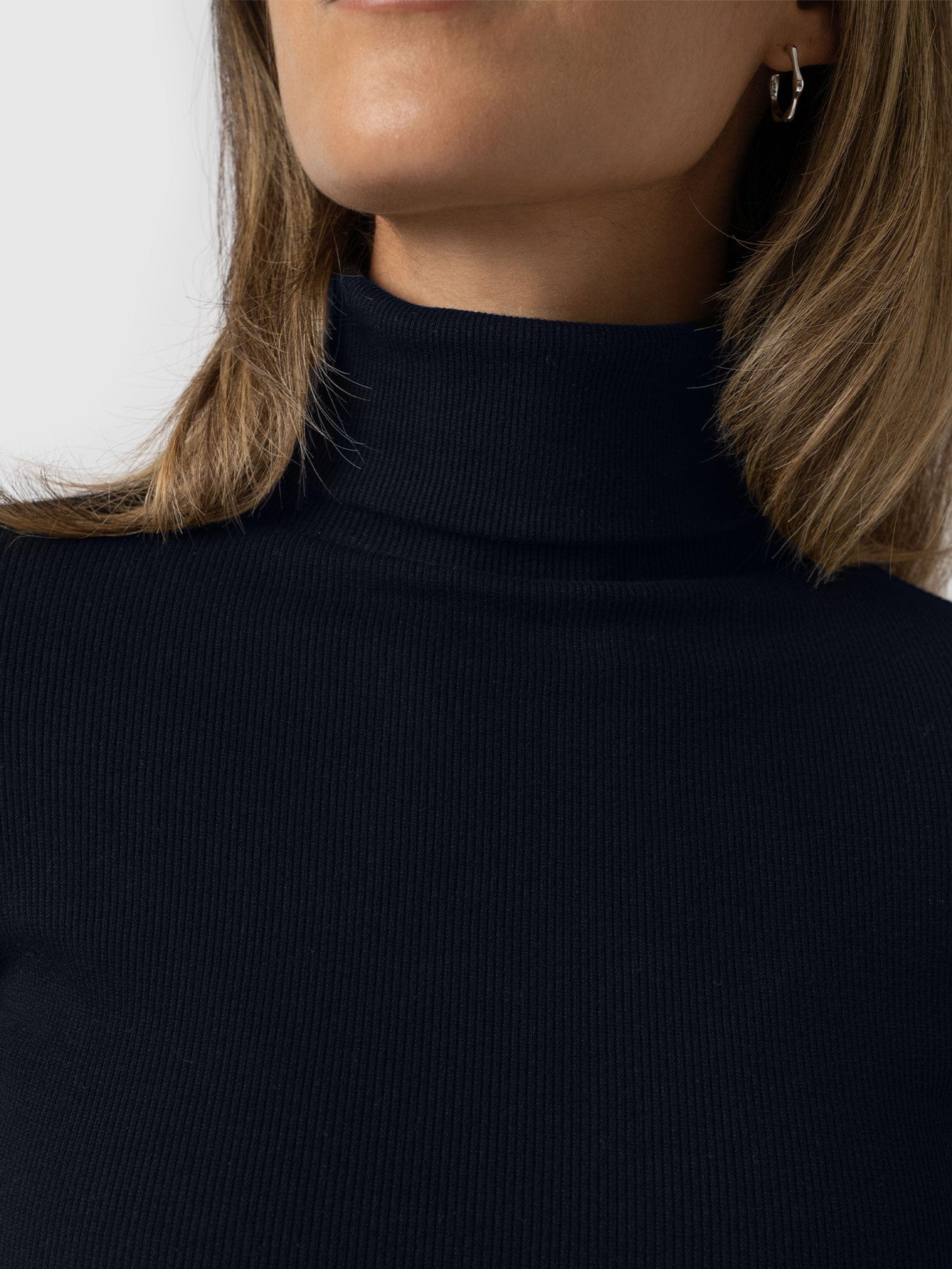 Pocket Roll Neck - Navy - Image 5