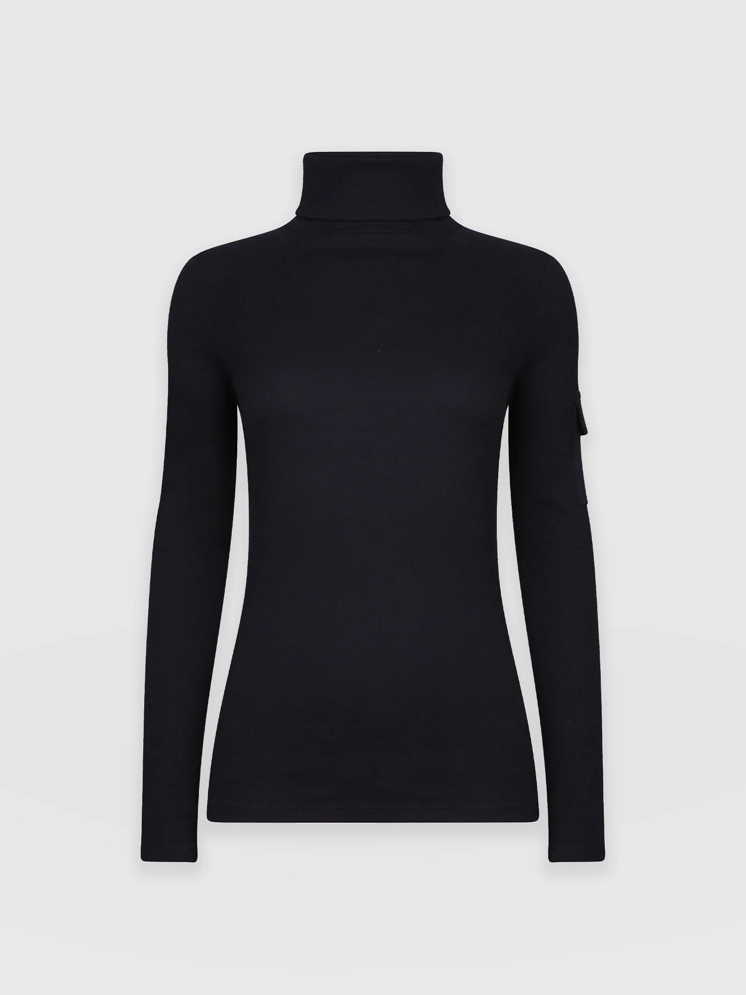 Pocket Roll Neck - Navy - Image 7