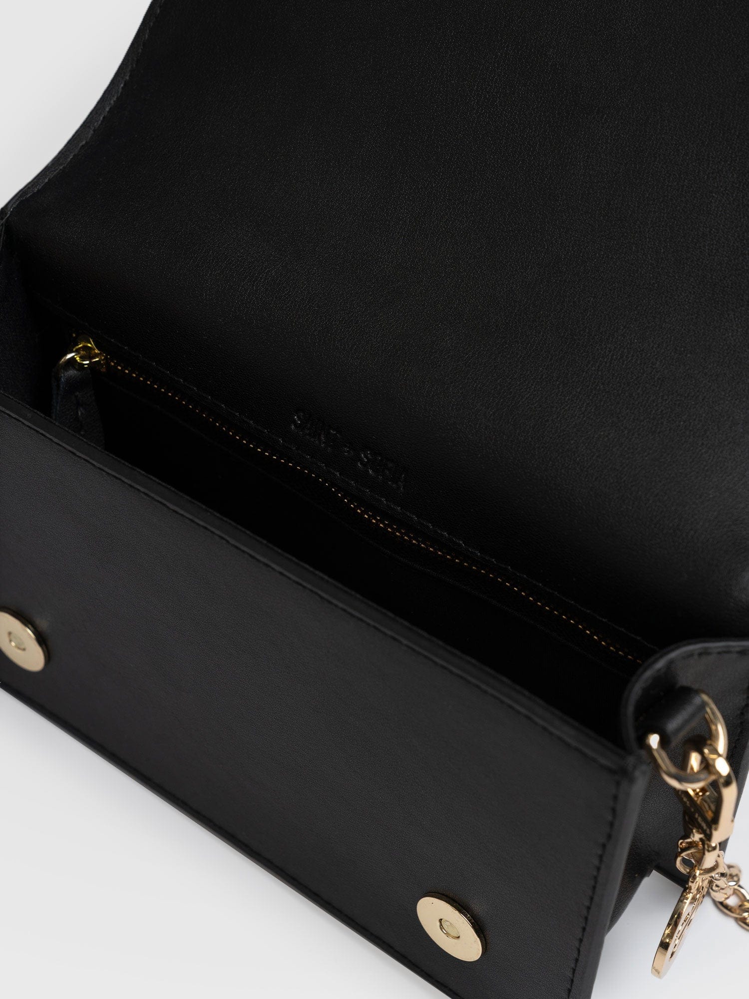Primrose Wallet on Chain - Beige/Black Raffia - Image 4