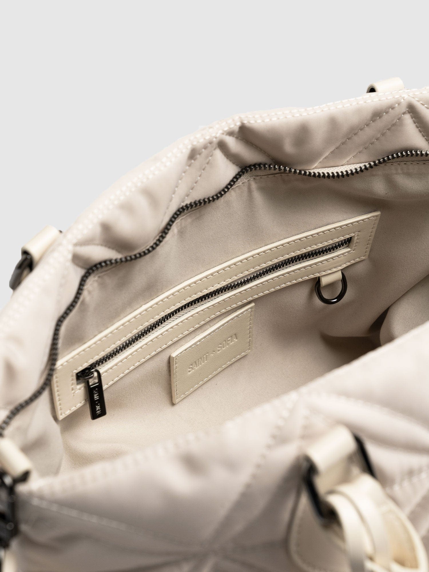 Quilted Selene Shopper Bag - Cream - Image 5