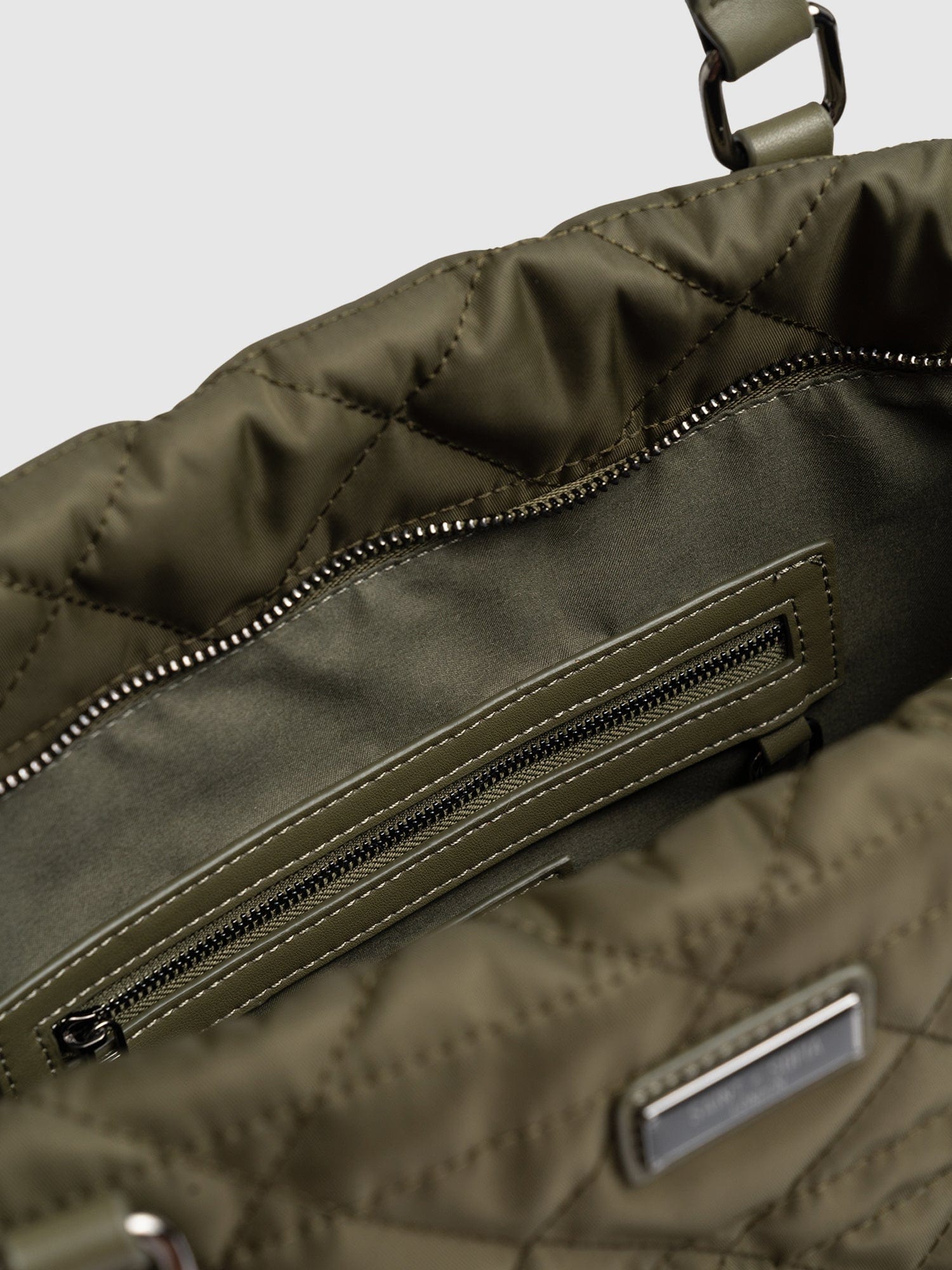 Quilted Selene Shopper Bag - Khaki - Image 5