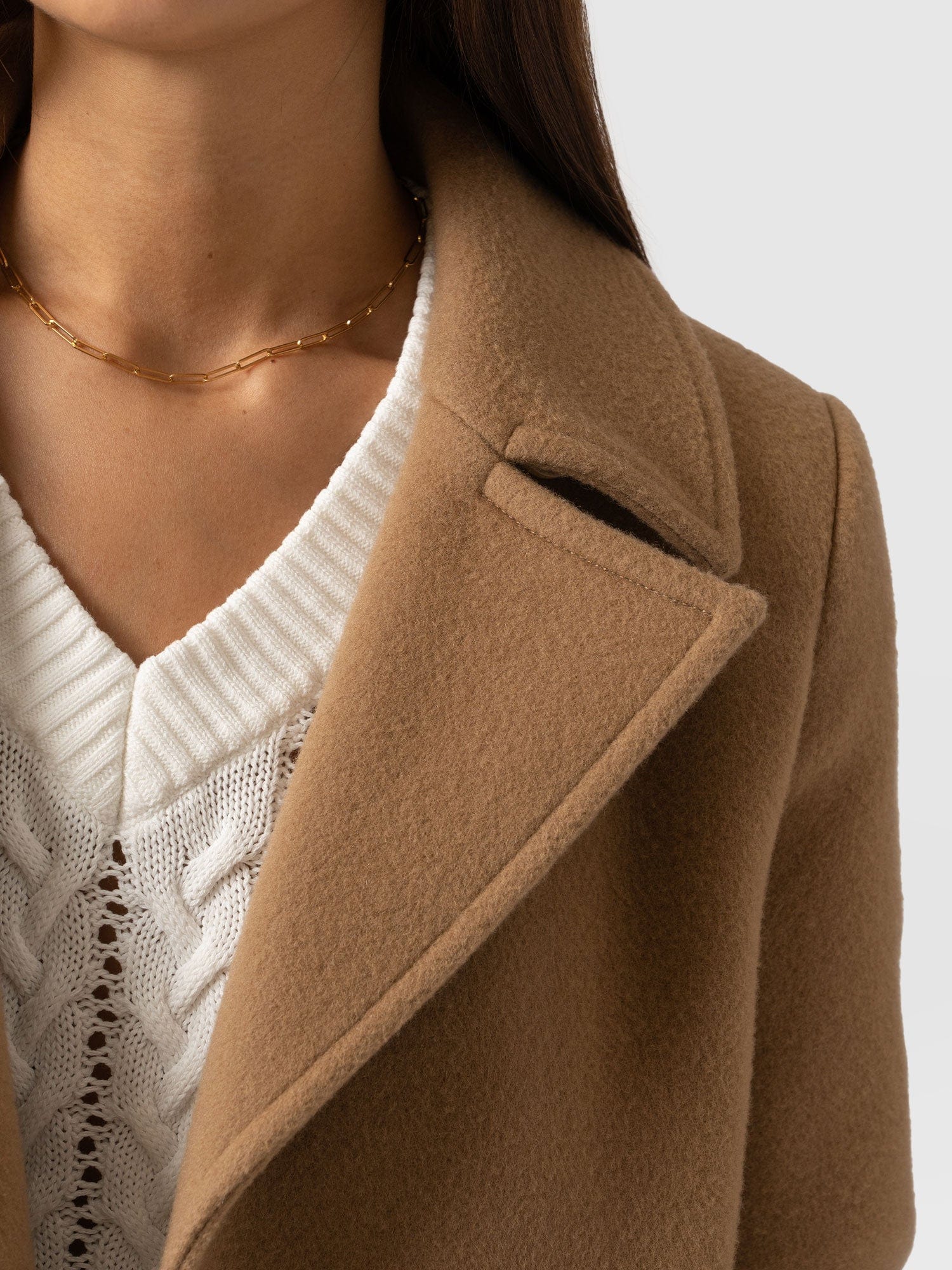 Quinn Pea Coat - Camel - Image 4