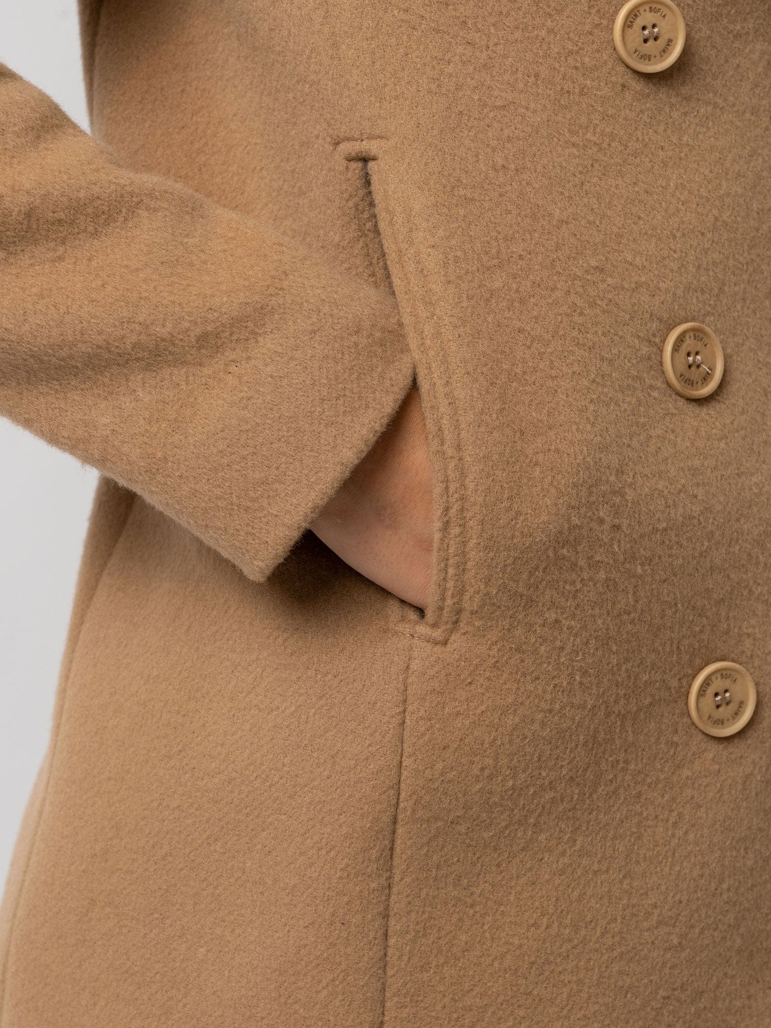 Quinn Pea Coat - Camel - Image 5